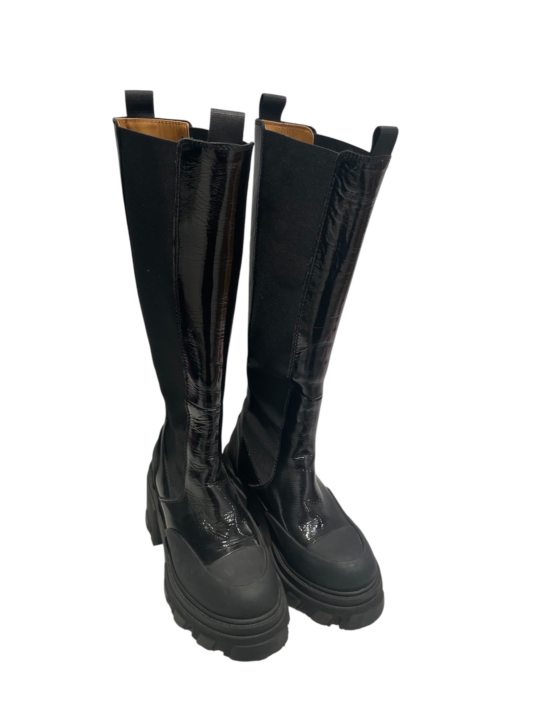 GANNI/Long Boots/EU 36/BLK/CLEATED HIGH CHELSEA BOOTS view 1