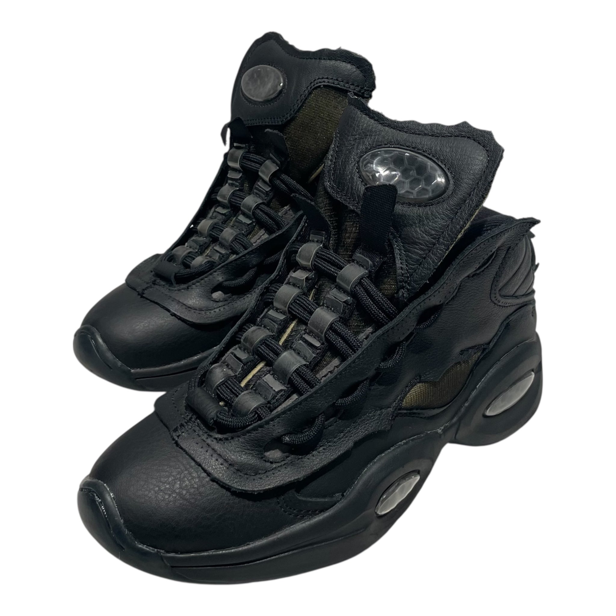 Reebok/Maison Margiela/Hi-Sneakers/US 6/Leather/BLK/QUESTION MID view 1