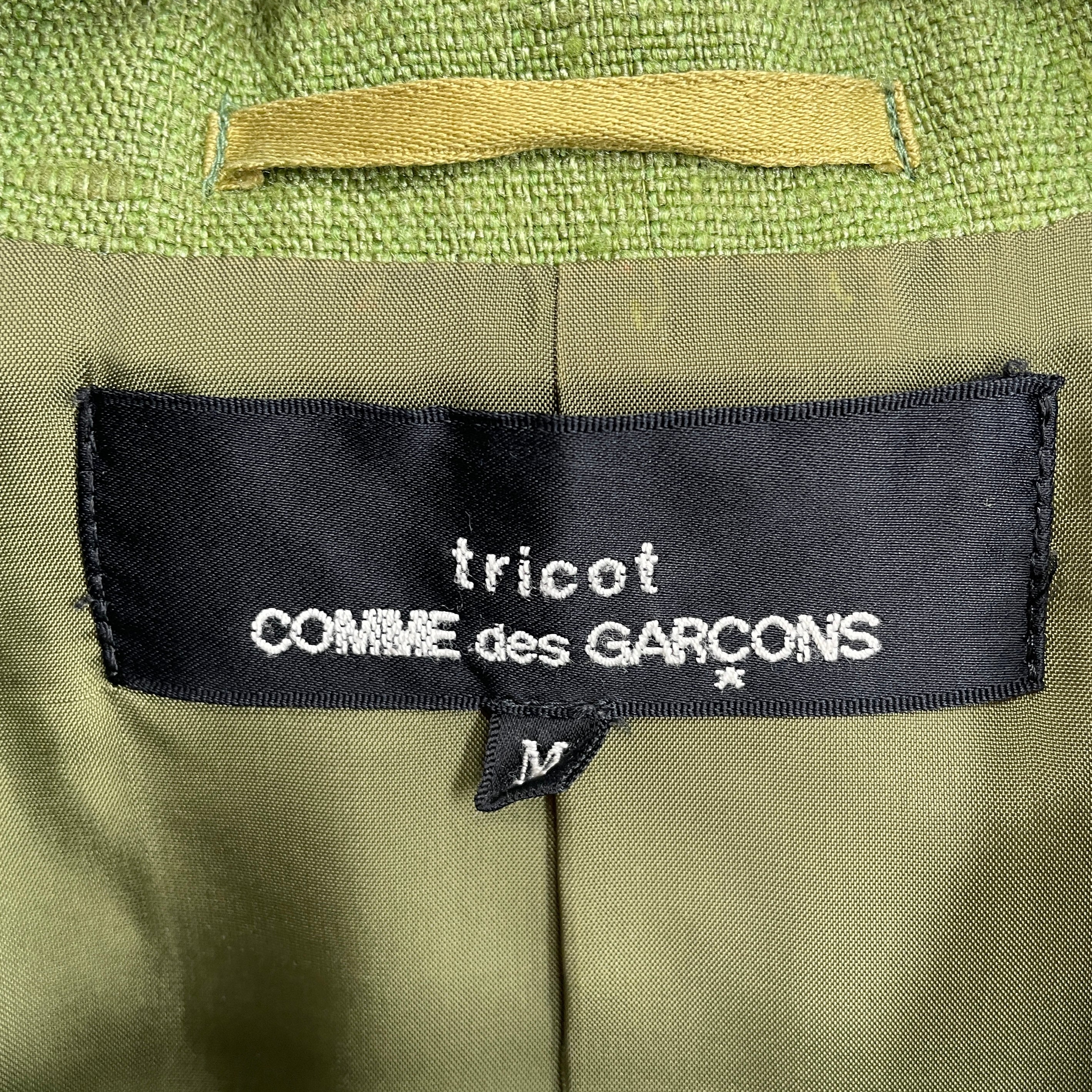 COMME des GARCONS/Jacket/M/GRN/TRICOT/3 BRW BUTTON CLOSURE view 3