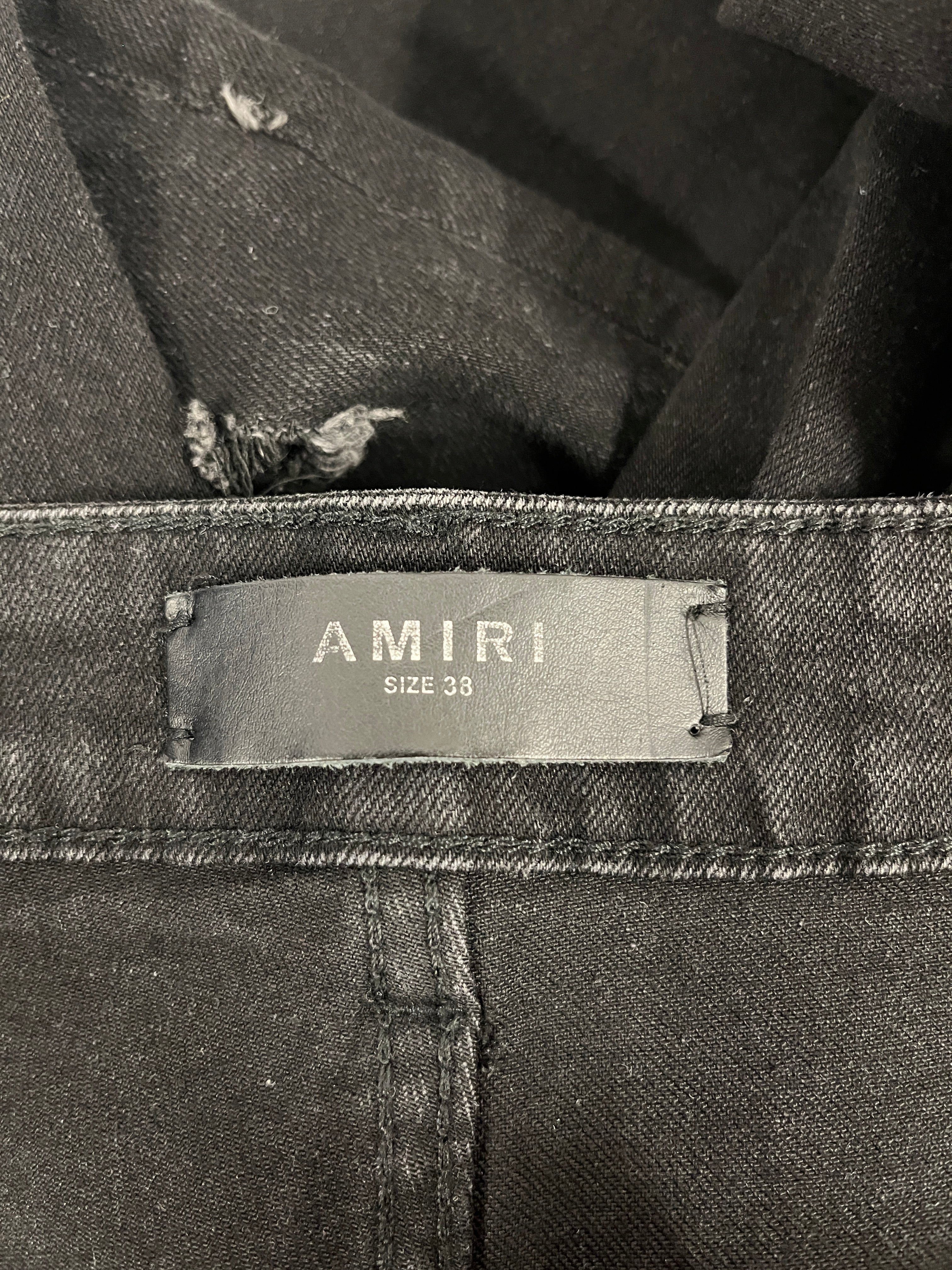 AMIRI/Skinny Pants/38/Denim/BLK/serif logo view 3