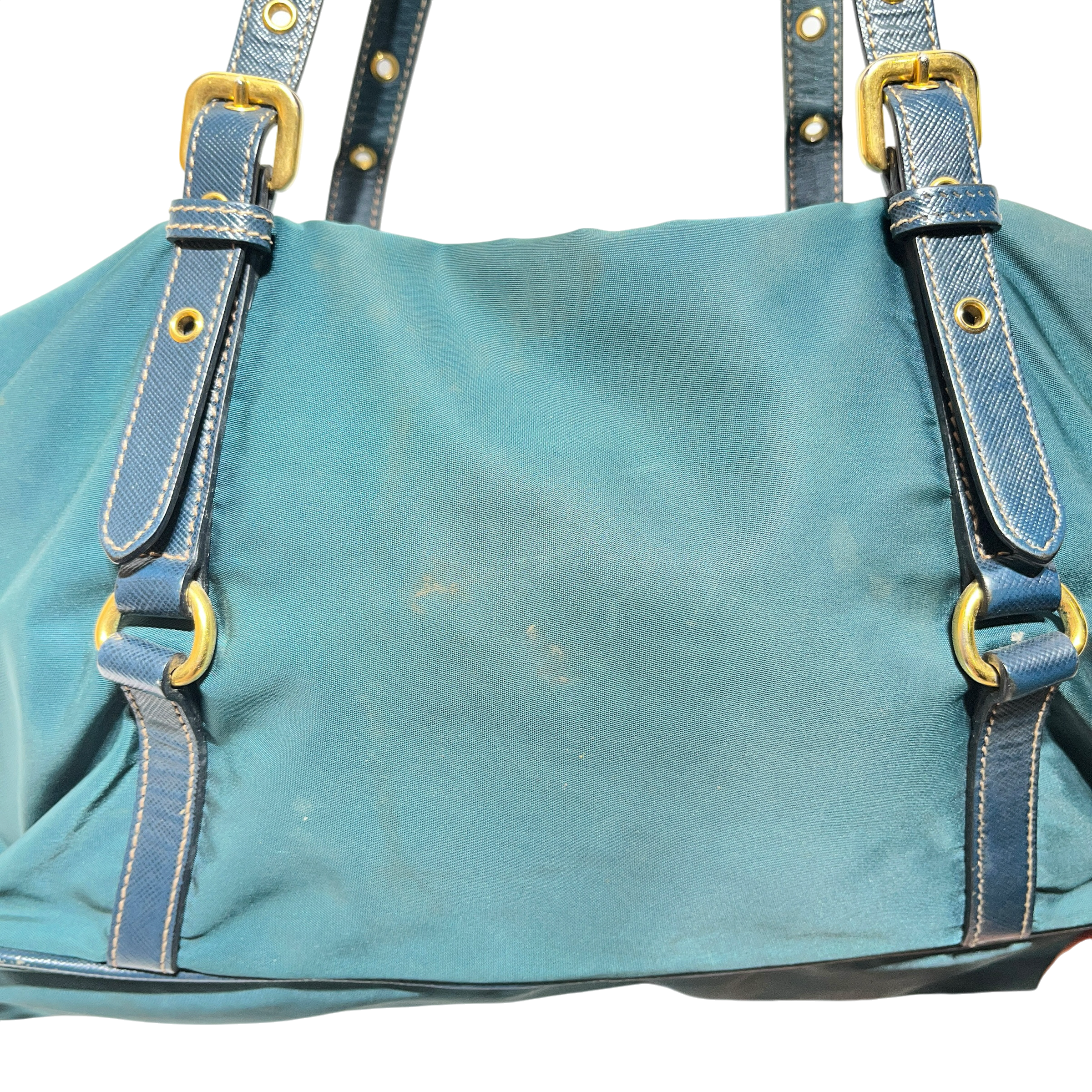PRADA/Tote Bag/Nylon/GRN/TURQOISE TESSUTO BAULETTO view 3
