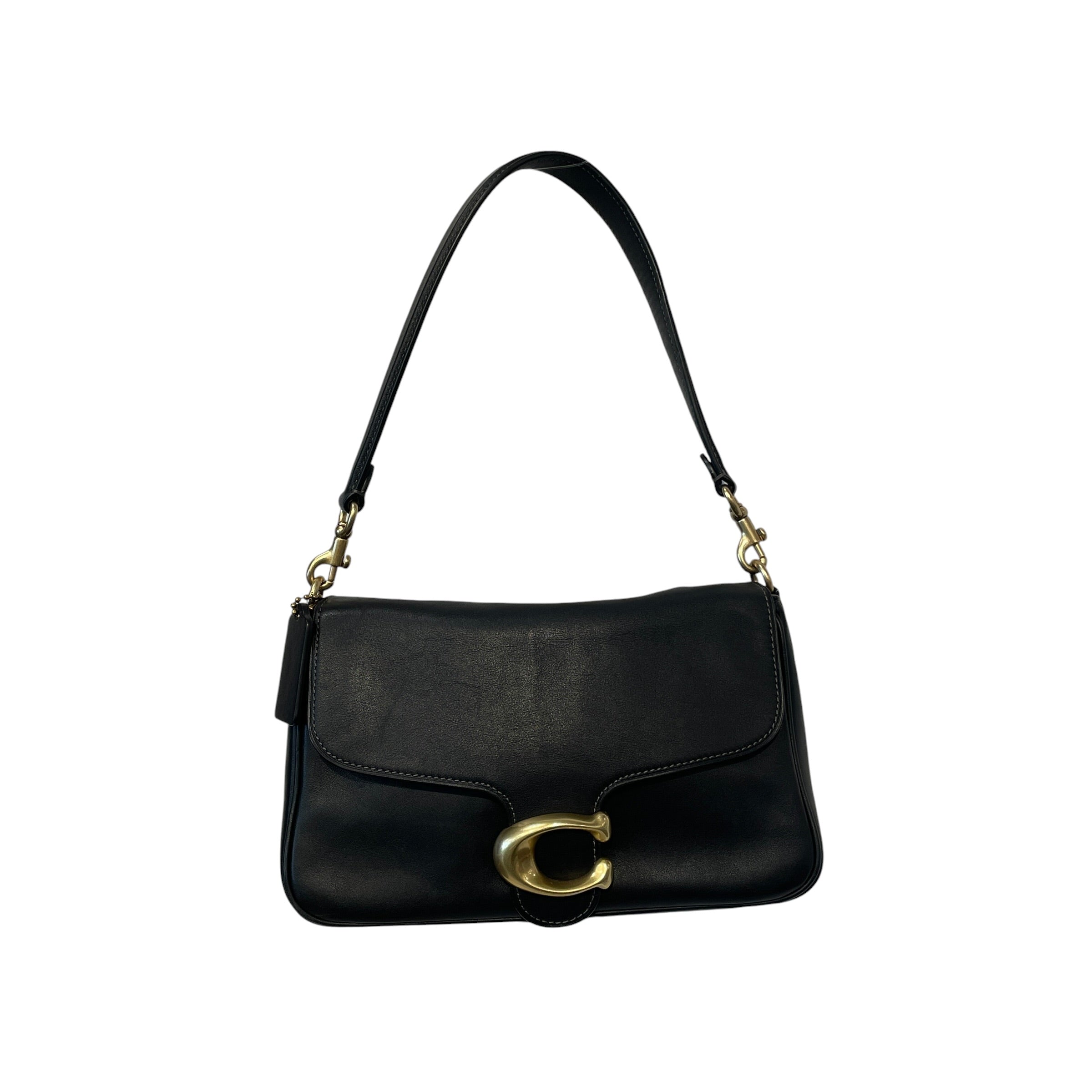 COACH/Hand Bag/Leather/BLK/SOFT TABBY view 1