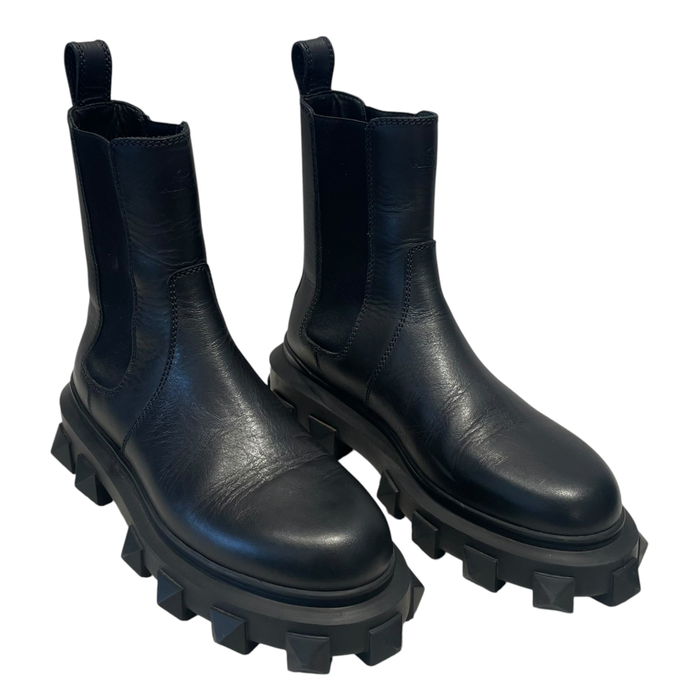 VALENTINO/Chelsea Boots/EU 42/Leather/BLK/Garvani Trackstud Boot view 1