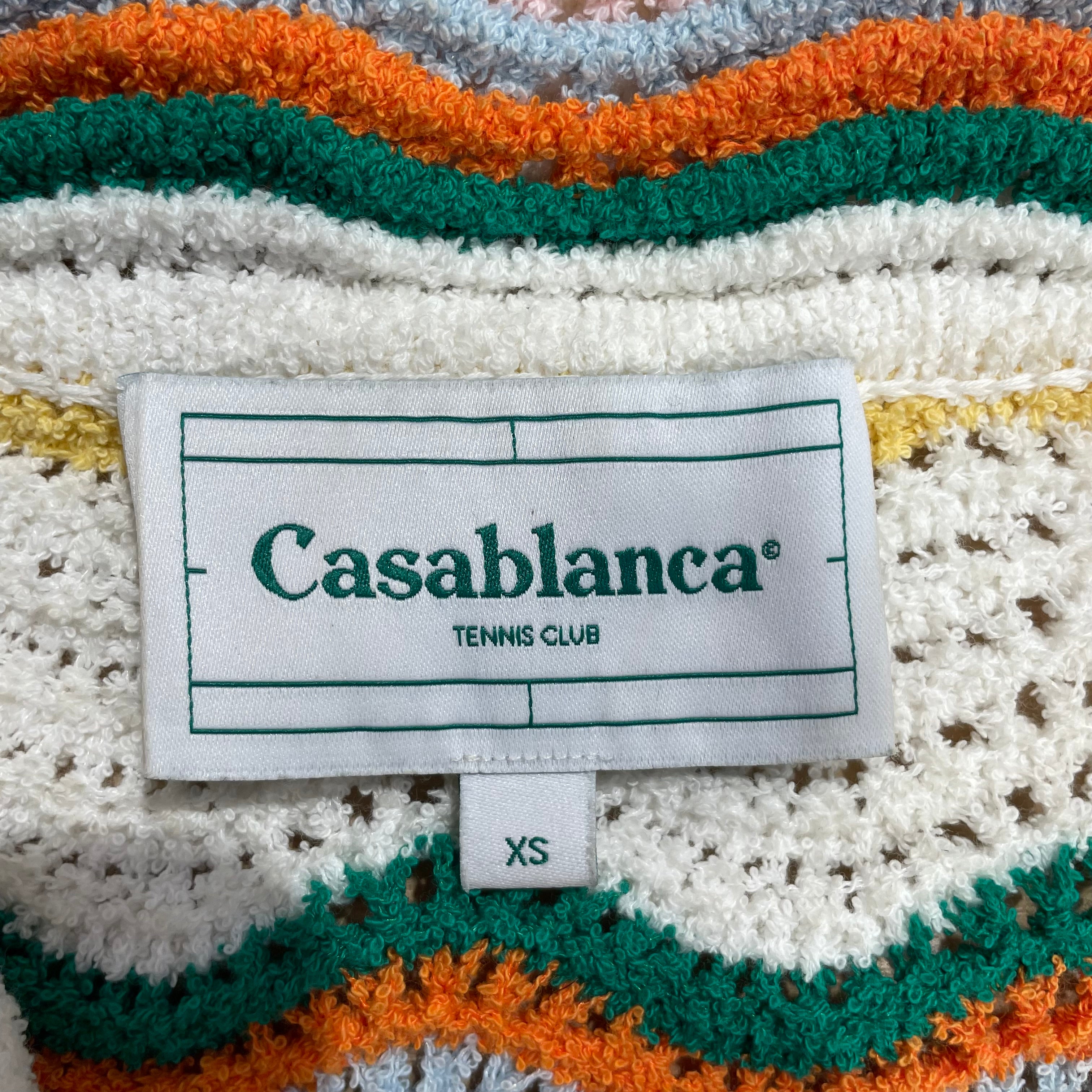 CASABLANCA/Polo Shirt/XS/Cotton/MLT/Stripe/WAVY BOUCLE WAVE CROTCHED view 3