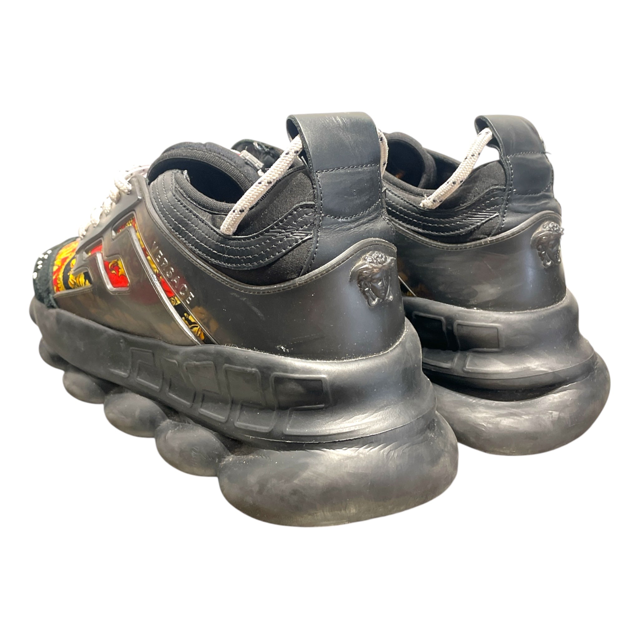 VERSACE/Low-Sneakers/EU 43.5/All Over Print/BLK/Chain Reaction Sneaker view 2