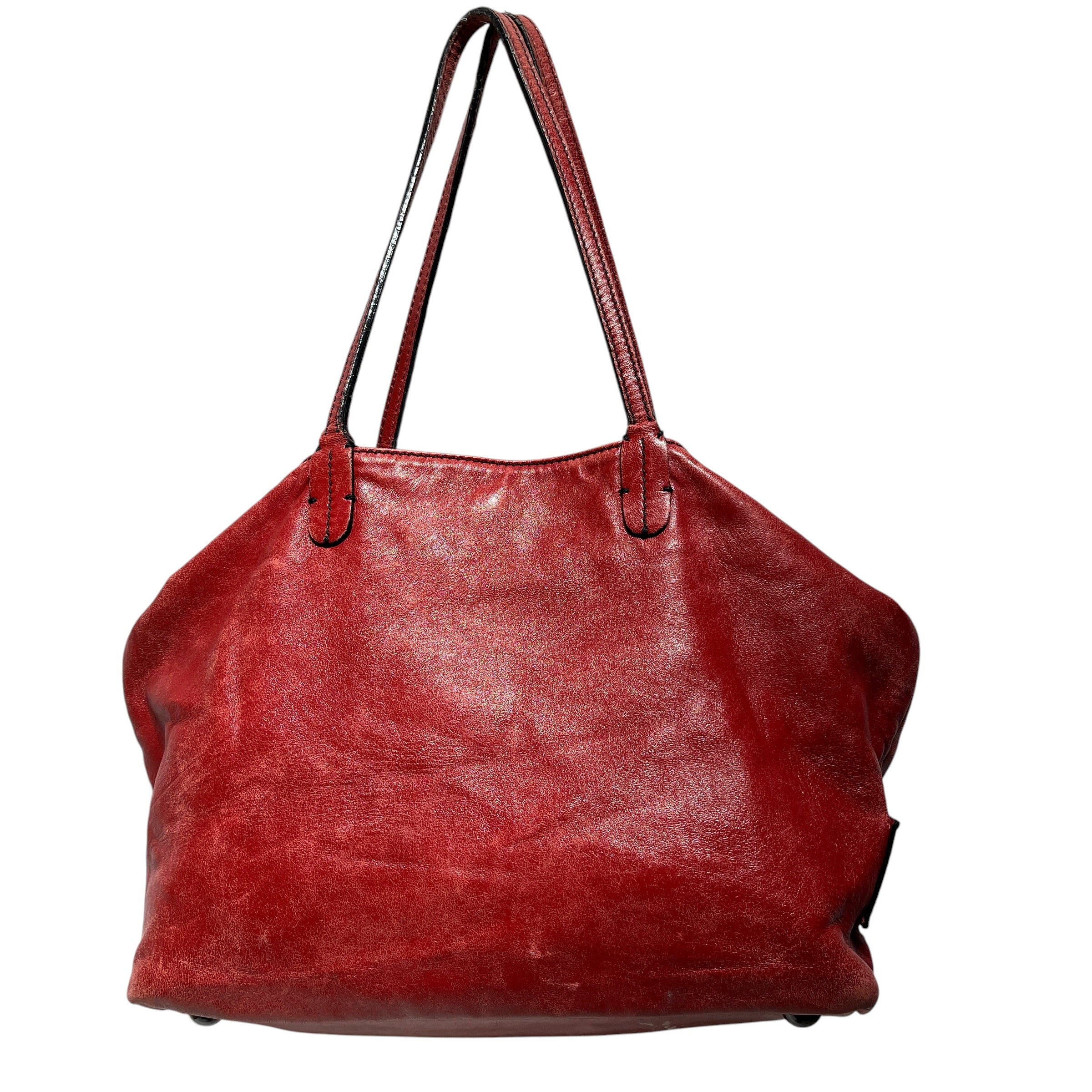 VALENTINO GARAVANI/Hand Bag/Leather/RED/Flower Design tote view 2