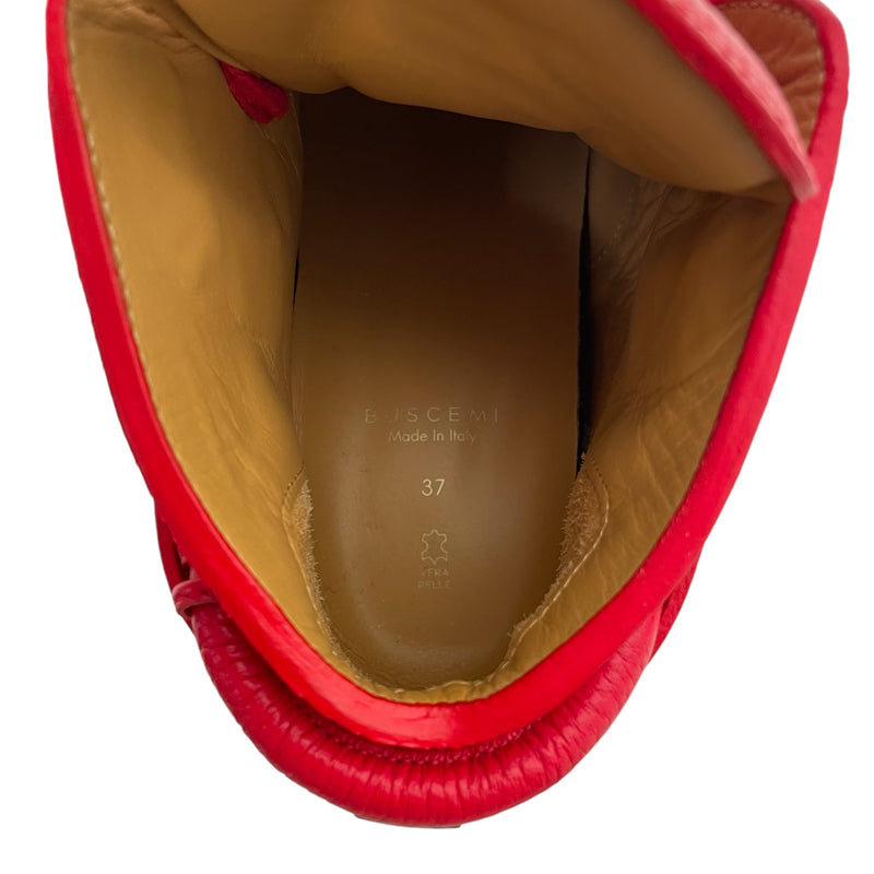 BUSCEMI/Hi-Sneakers/EU 37/Leather/RED/ALTA 100mm