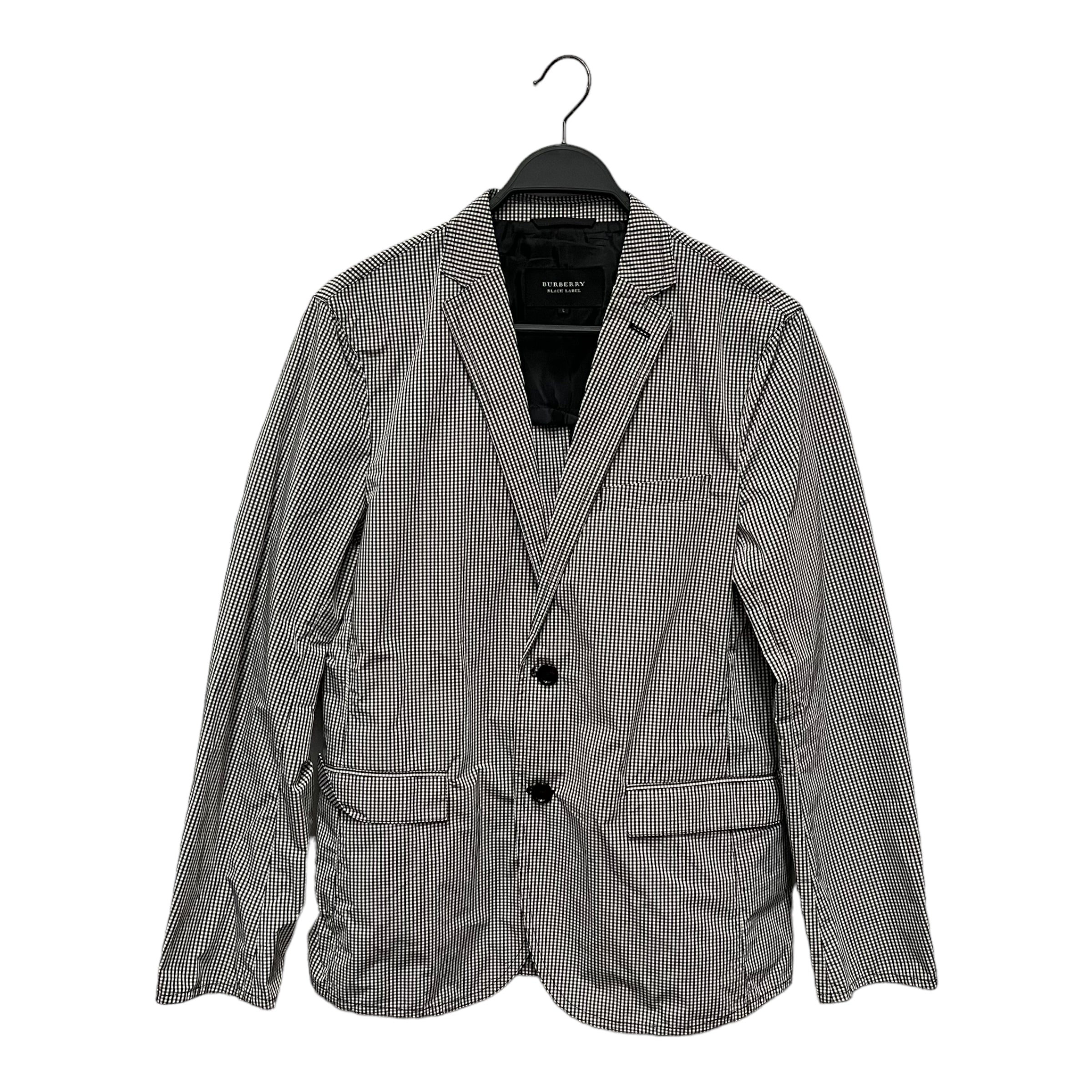 BURBERRY BLACK LABEL/Tailored Jkt/L/Black/Polyester/Gingham Check/BMP13-212-05/BMP13-212-05 view 1