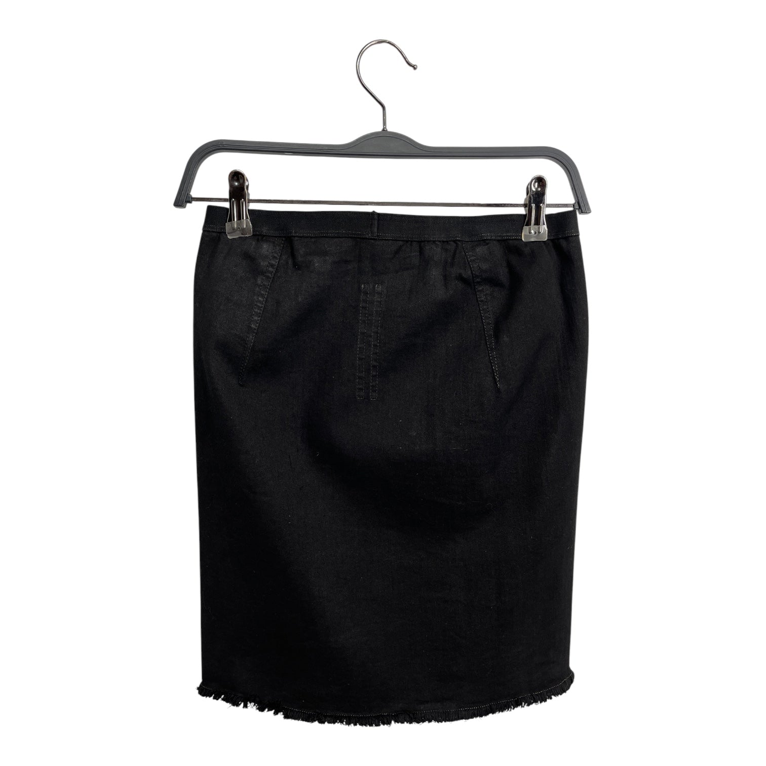 RICK OWENS DRKSHDW/Skirt/S/Cotton/BLK/WAXED SLIT SKIRT DS01C6343 view 2
