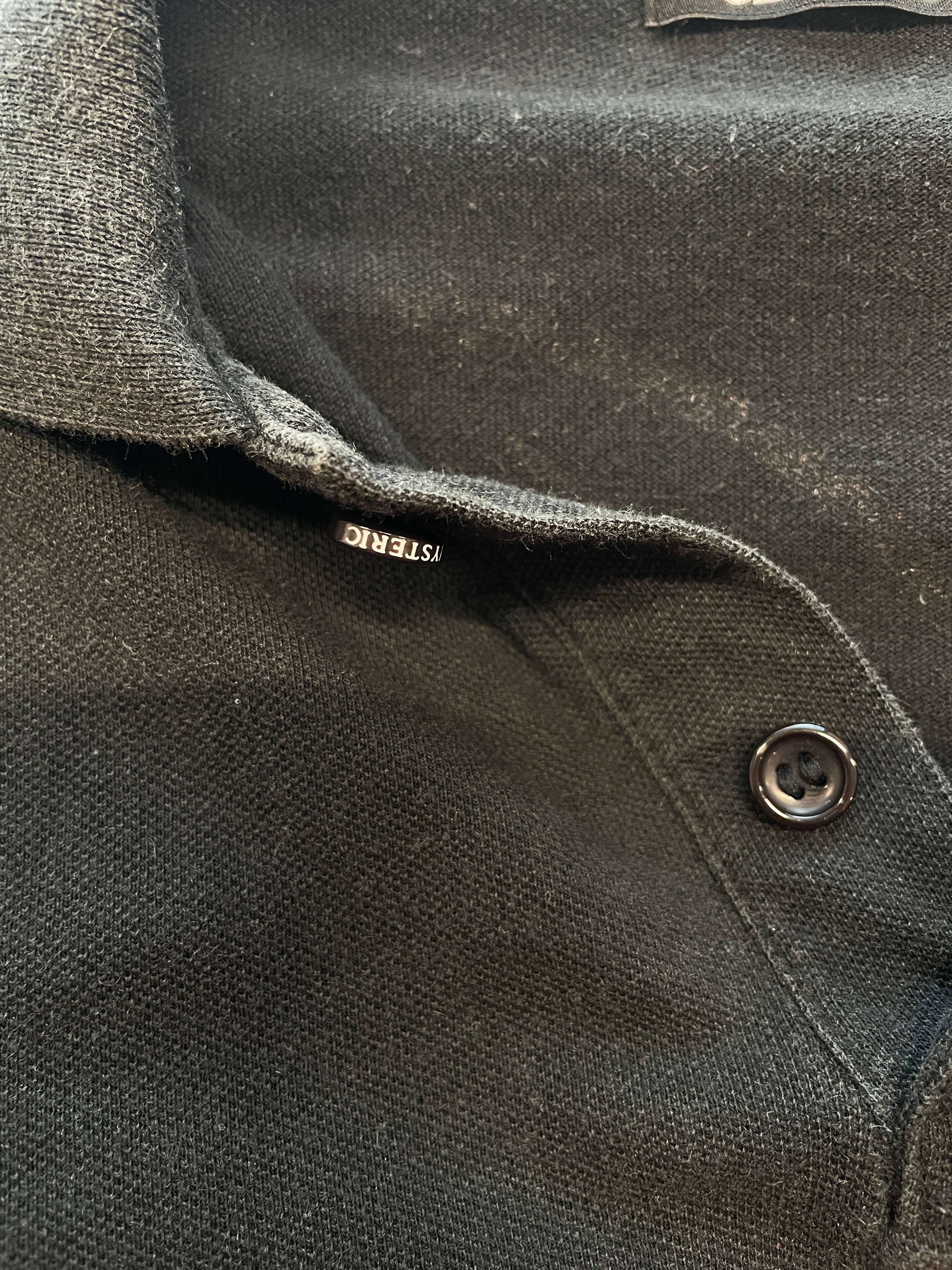 HYSTERIC GLAMOUR/Polo Shirt/L/Polyester/BLK/THUNDER BOLT POLO view 5