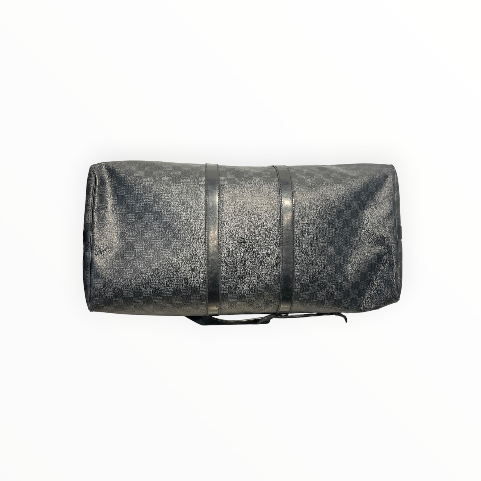 LOUIS VUITTON/Boston Bag/Leather/BLK/Black Duffle view 3