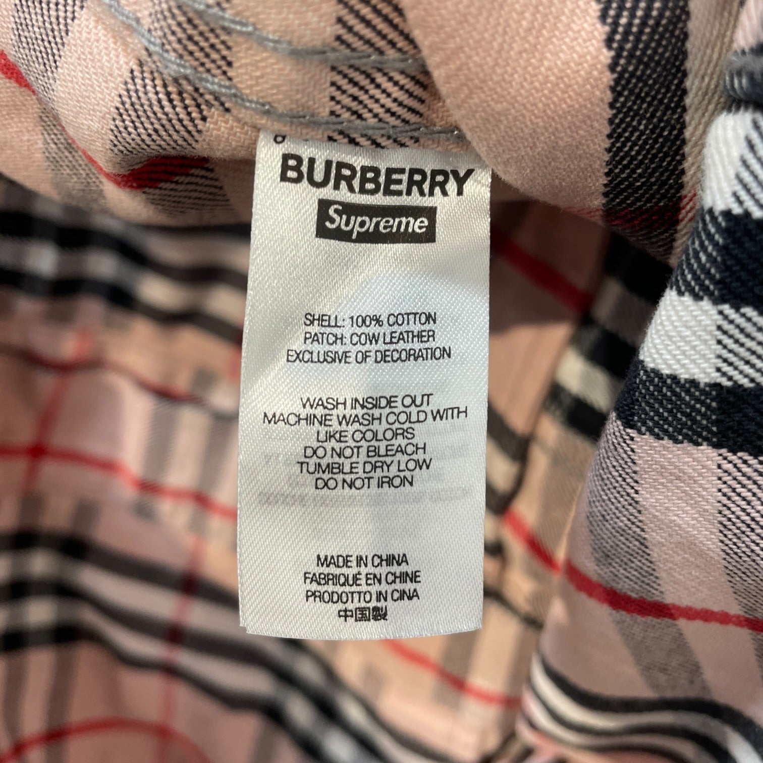 BURBERRY/Supreme/Denim Jkt/M/Glen Check/Denim/PNK/denim trucker view 4