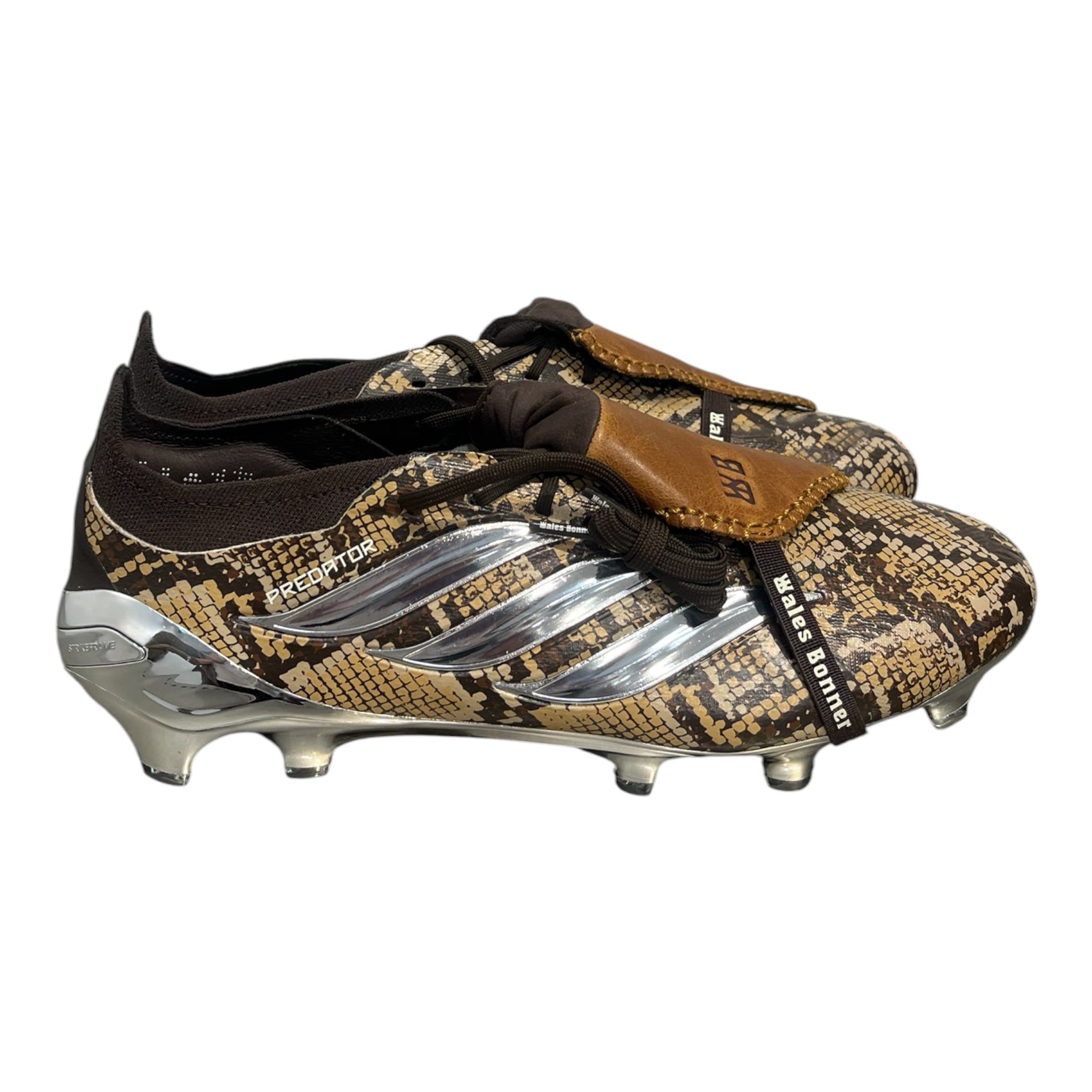 WALES BONNER/Low-Sneakers/US 9.5/Animal Pattern/Leather/BRW/PREDATOR view 2