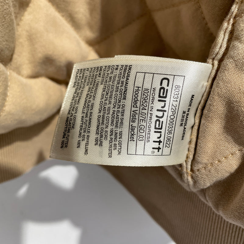 CARHARTT WIP(WORK IN PROGRESS)/Zip Up Hoodie/M/Cotton/BEG/Hooded vista jacket