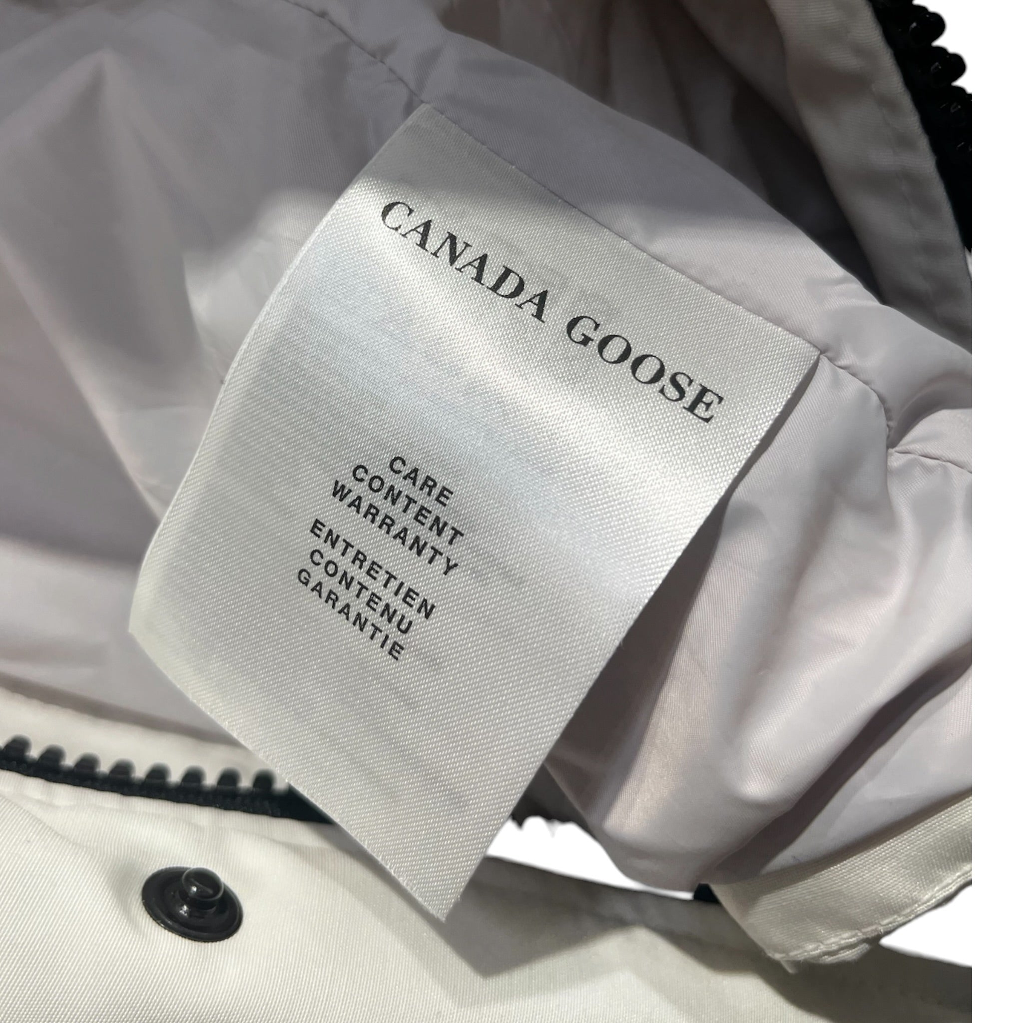 CANADA GOOSE/Jacket/M/WHT/WHITE JACKET GREY STRIPES view 5