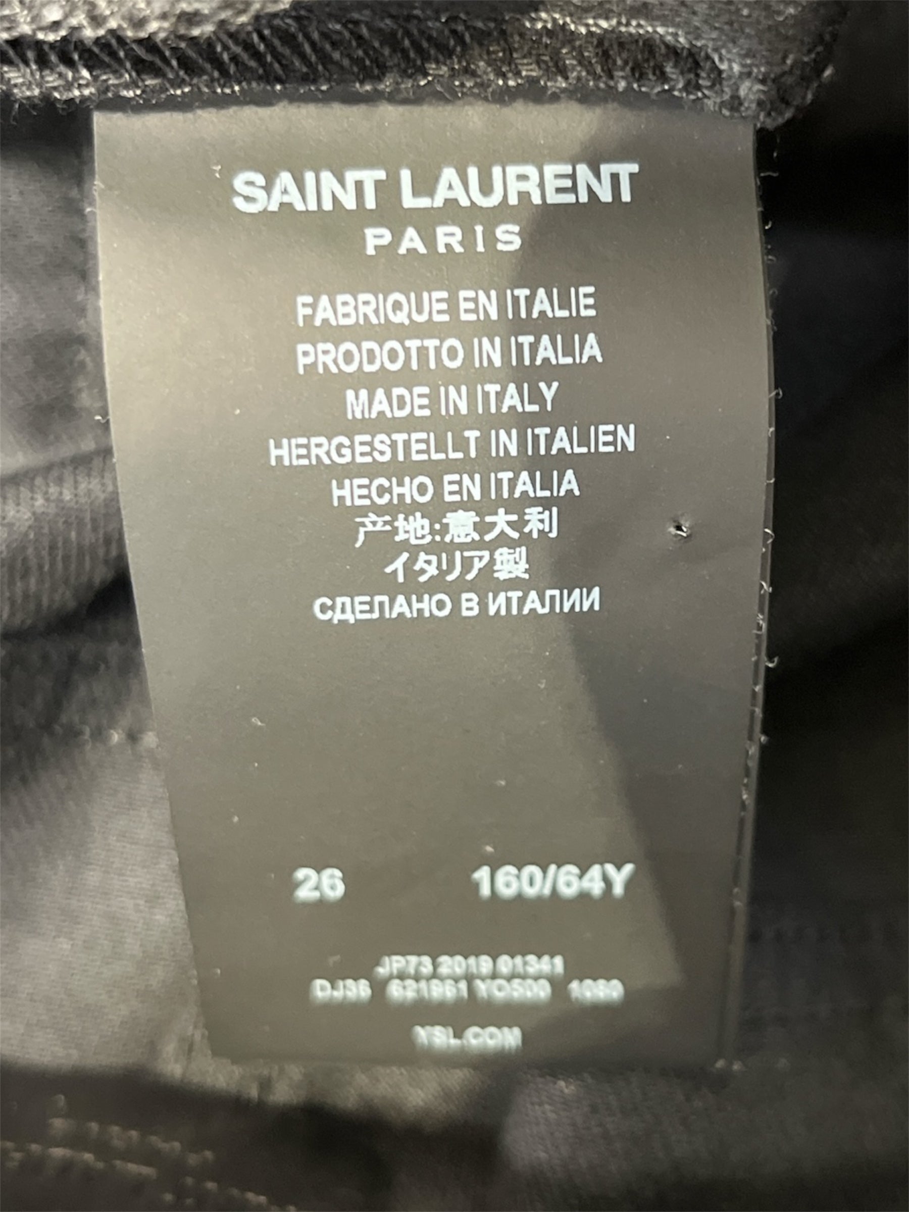 SAINT LAURENT/Shorts/26/Denim/BLK/RAW HEM SHORTS view 4