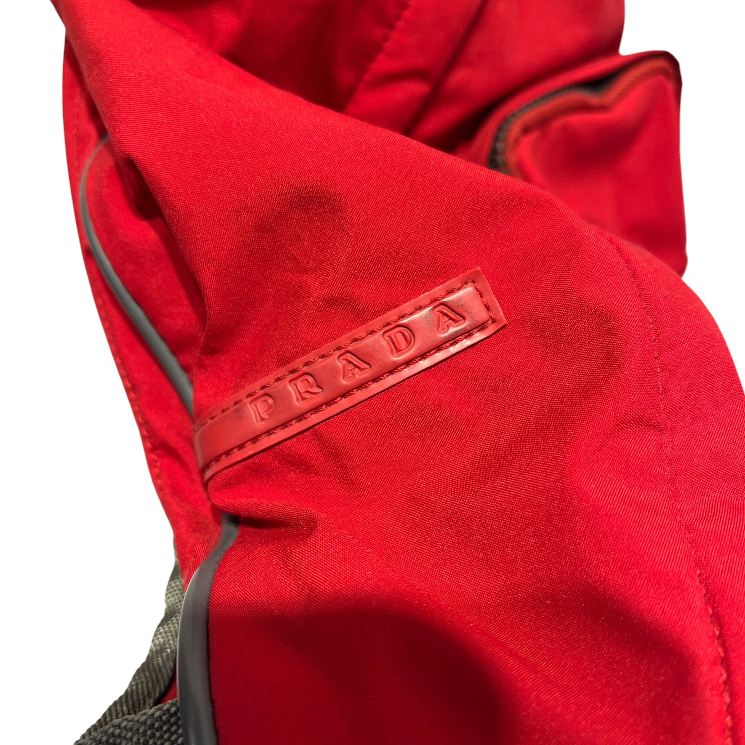 PRADA SPORT/Backpack/Nylon/RED/crossbody rucksack view 7