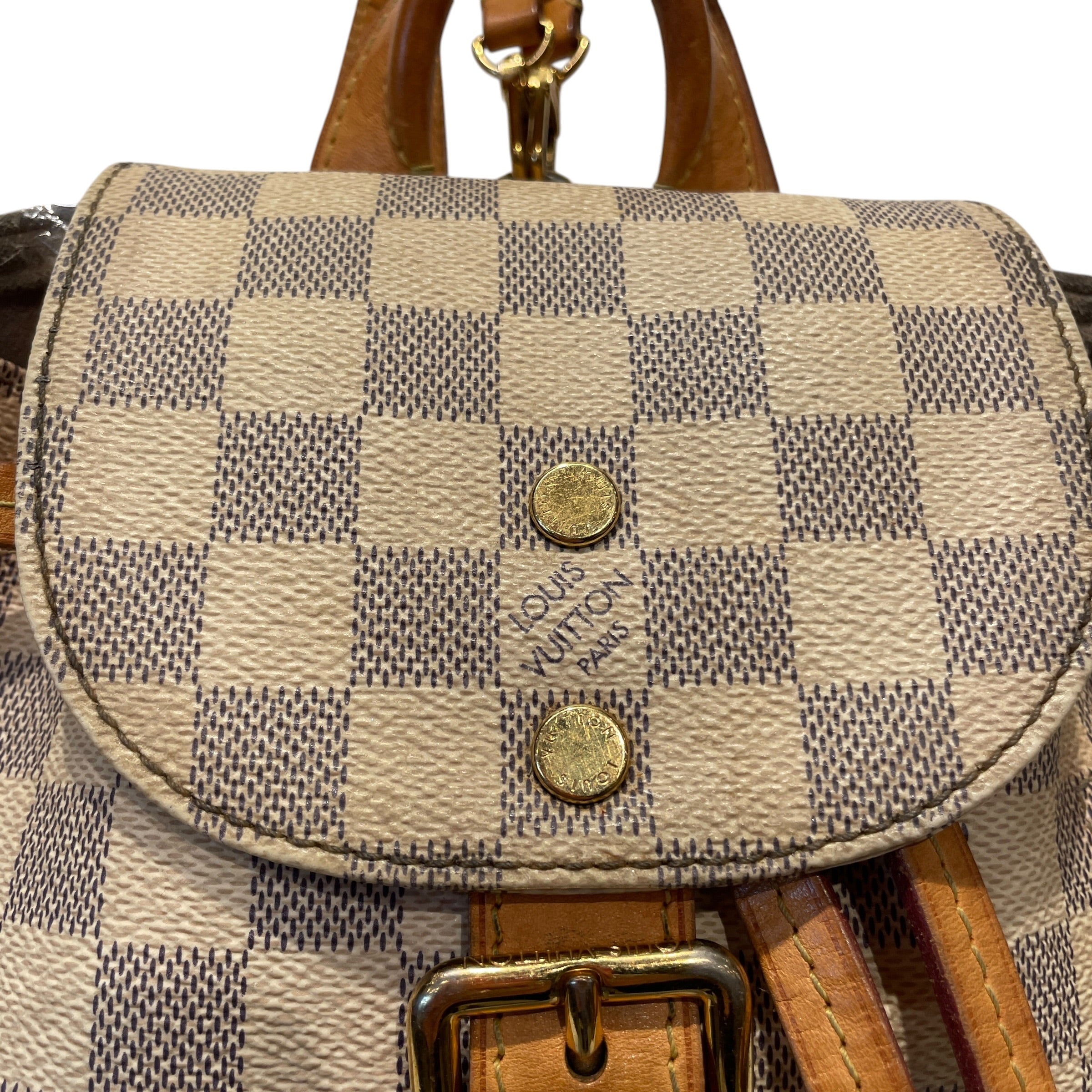 LOUIS VUITTON/Backpack/Hombre Check/CRM/DAMIER AZUR SPERONE BB view 4