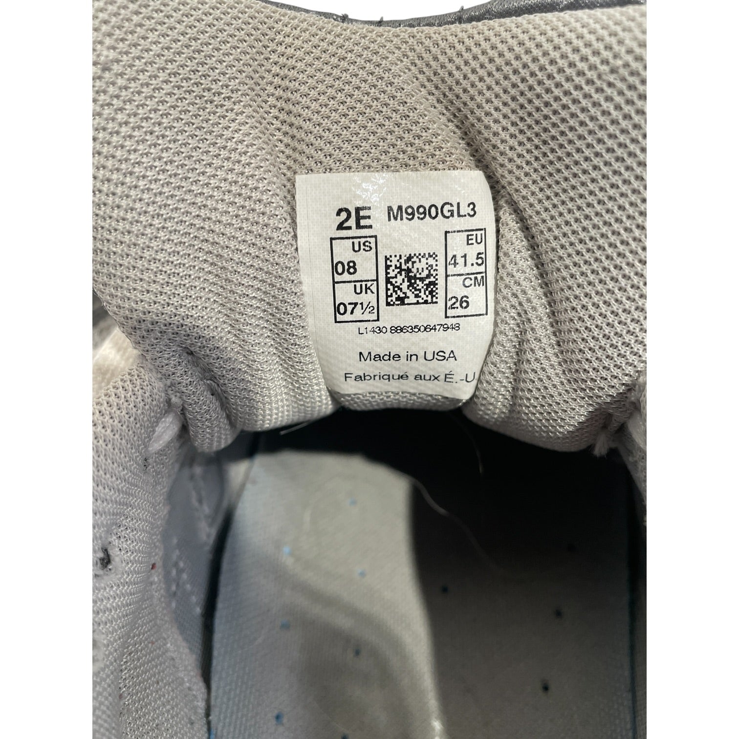 NEW BALANCE/Low-Sneakers/US 8/GRY/990v3 made in USA 'GREY' view 4