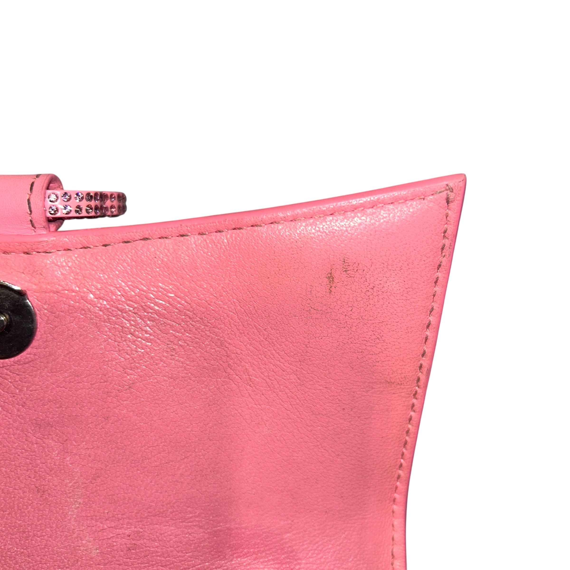 BALENCIAGA/Hand Bag/Leather/PNK/HOURGLASS RHINESTONE view 7