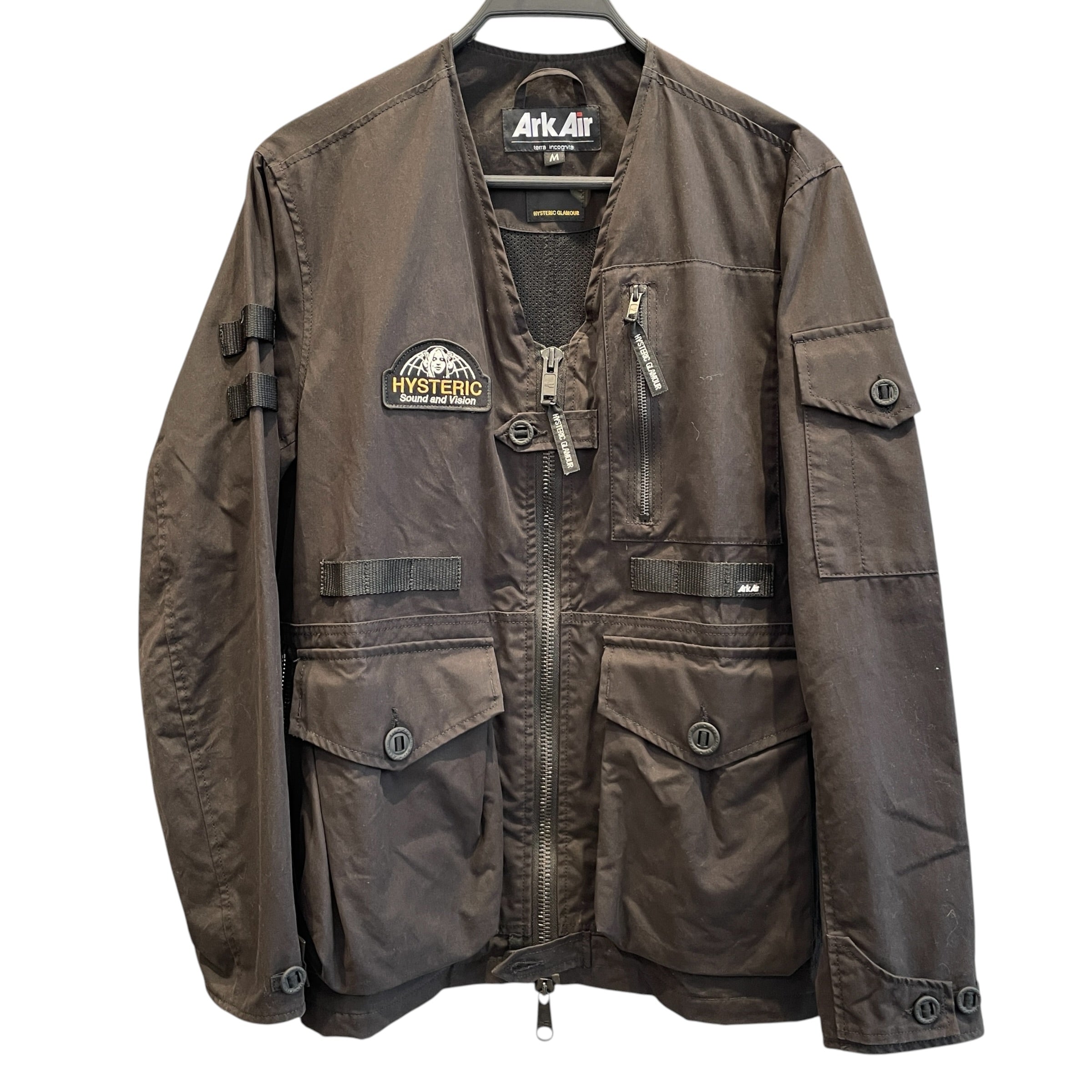 HYSTERIC GLAMOUR/Military Jkt/M/Cotton/BLK/ark air terra incognita zip up view 1