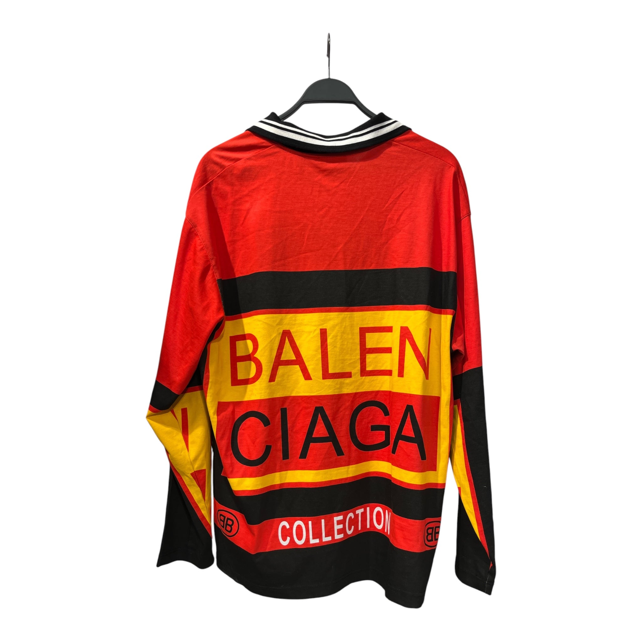 BALENCIAGA/Polo Shirt/S/Cotton/MLT/All Over Print/BLOCK PRINT RED YLLW view 2