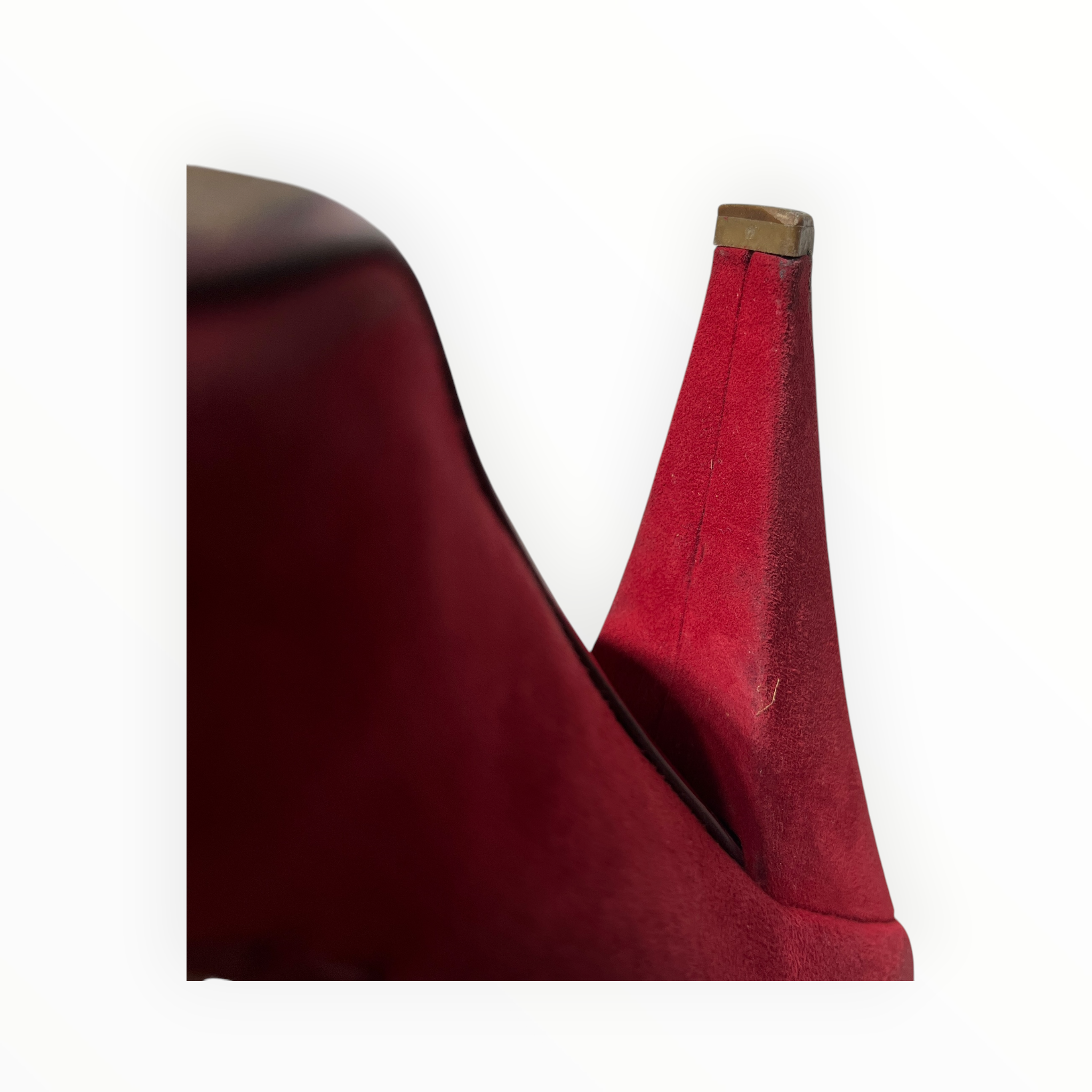 YVES SAINT LAURENT/Heels/EU 36.5/Suede/RED/TASSEL HEEL (LACE TEAR) view 11