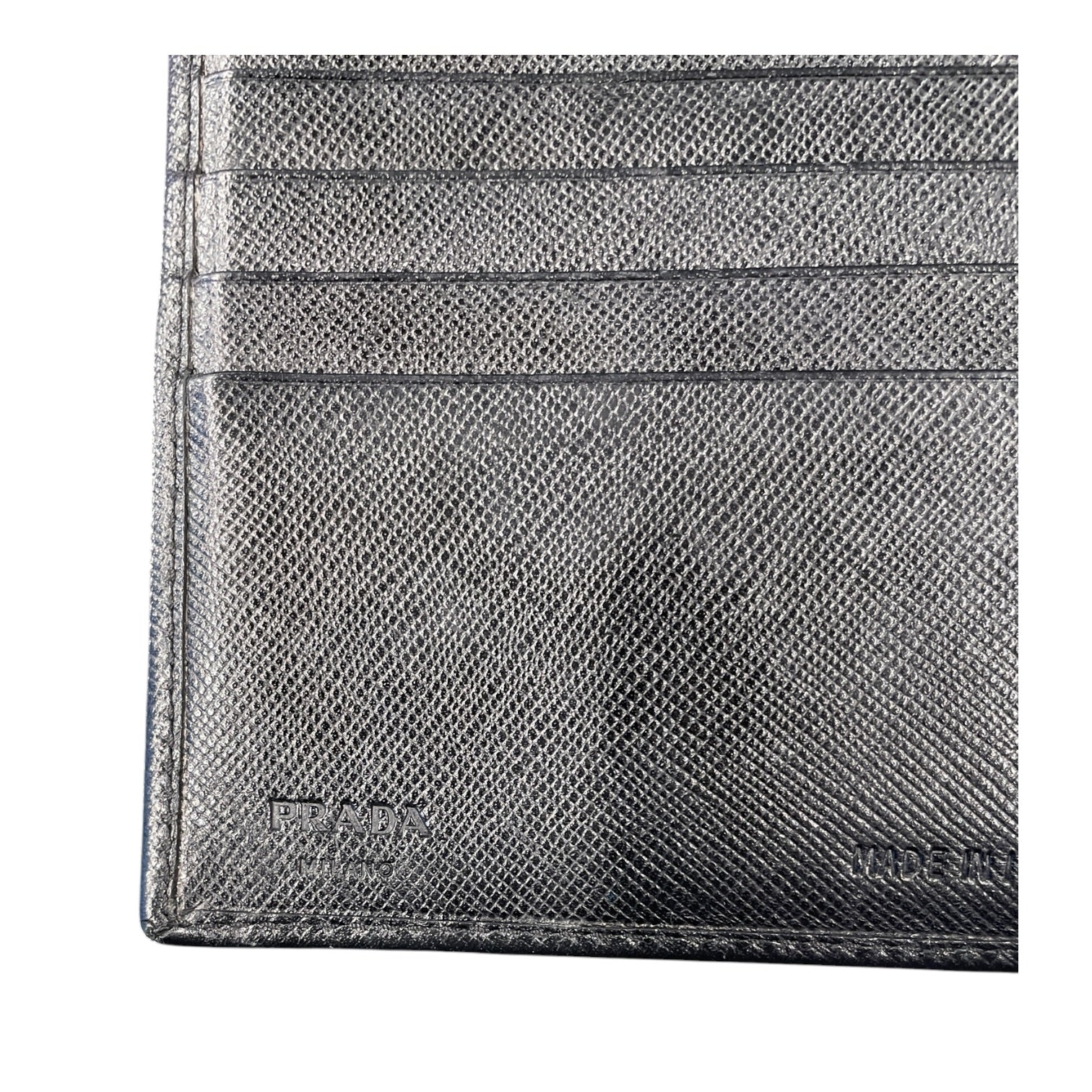PRADA/Wallet/BLK/75 2 Snaps view 3
