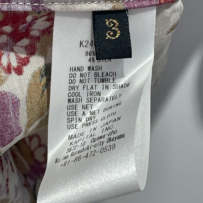 KAPITAL/T-Shirt/3/Silk/MLT/All Over Print/MARIA