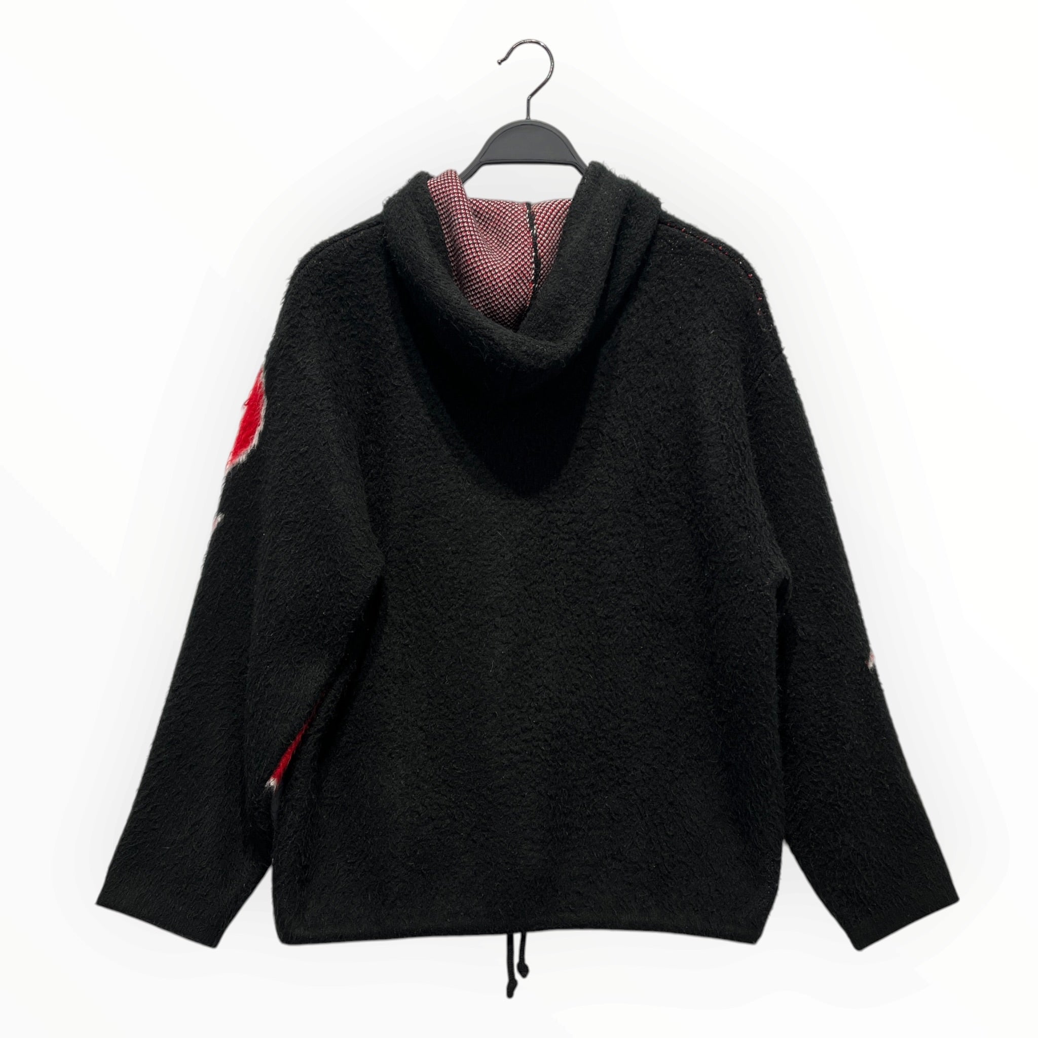 Supreme/Hoodie/S/Wool/BLK/Accent brushed logo view 2