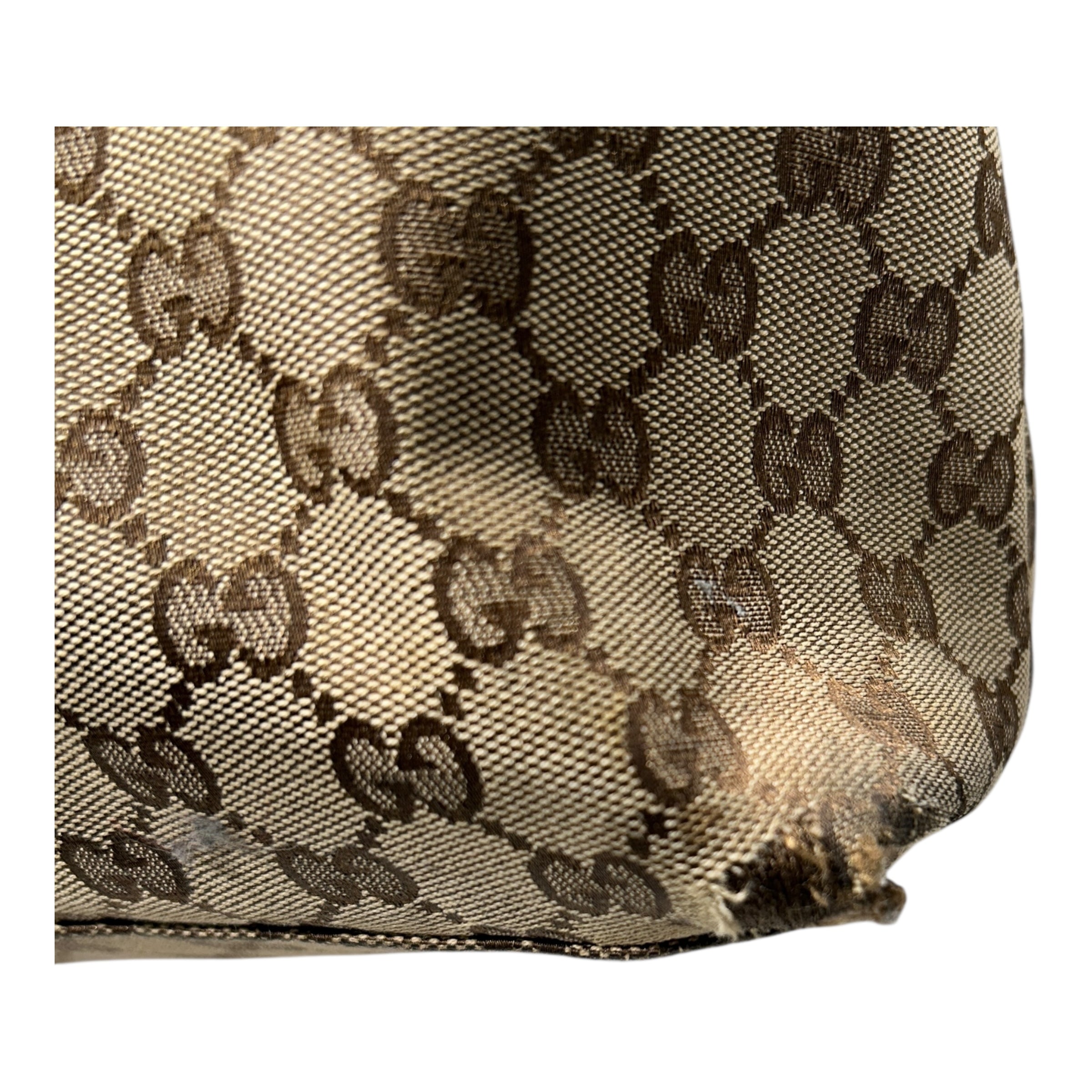 GUCCI/Tote Bag/Monogram/BRW/TOTE BAG RED/GRN HANDLES view 3