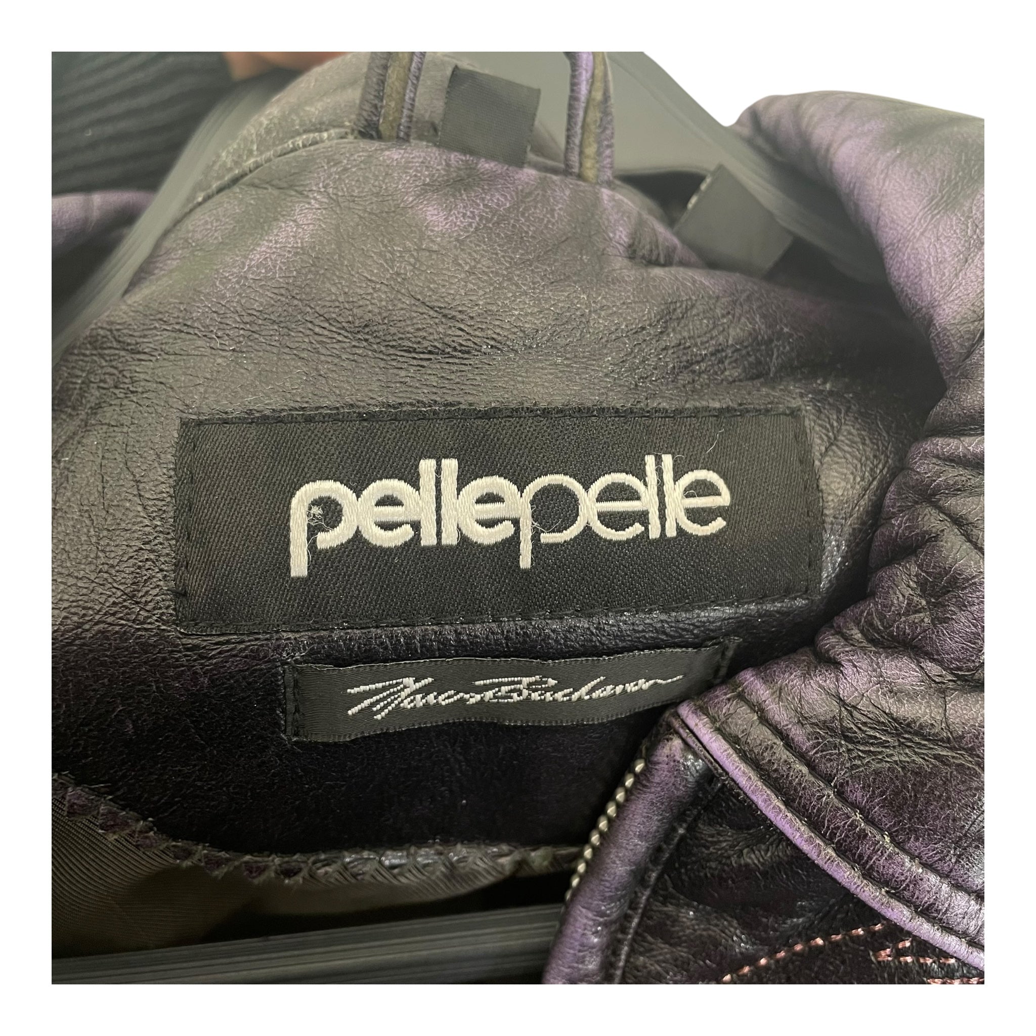 Pelle Pelle/Leather Jkt/S/Leather/BLK/PURPLE ACCENTS BEDAZZLED view 3