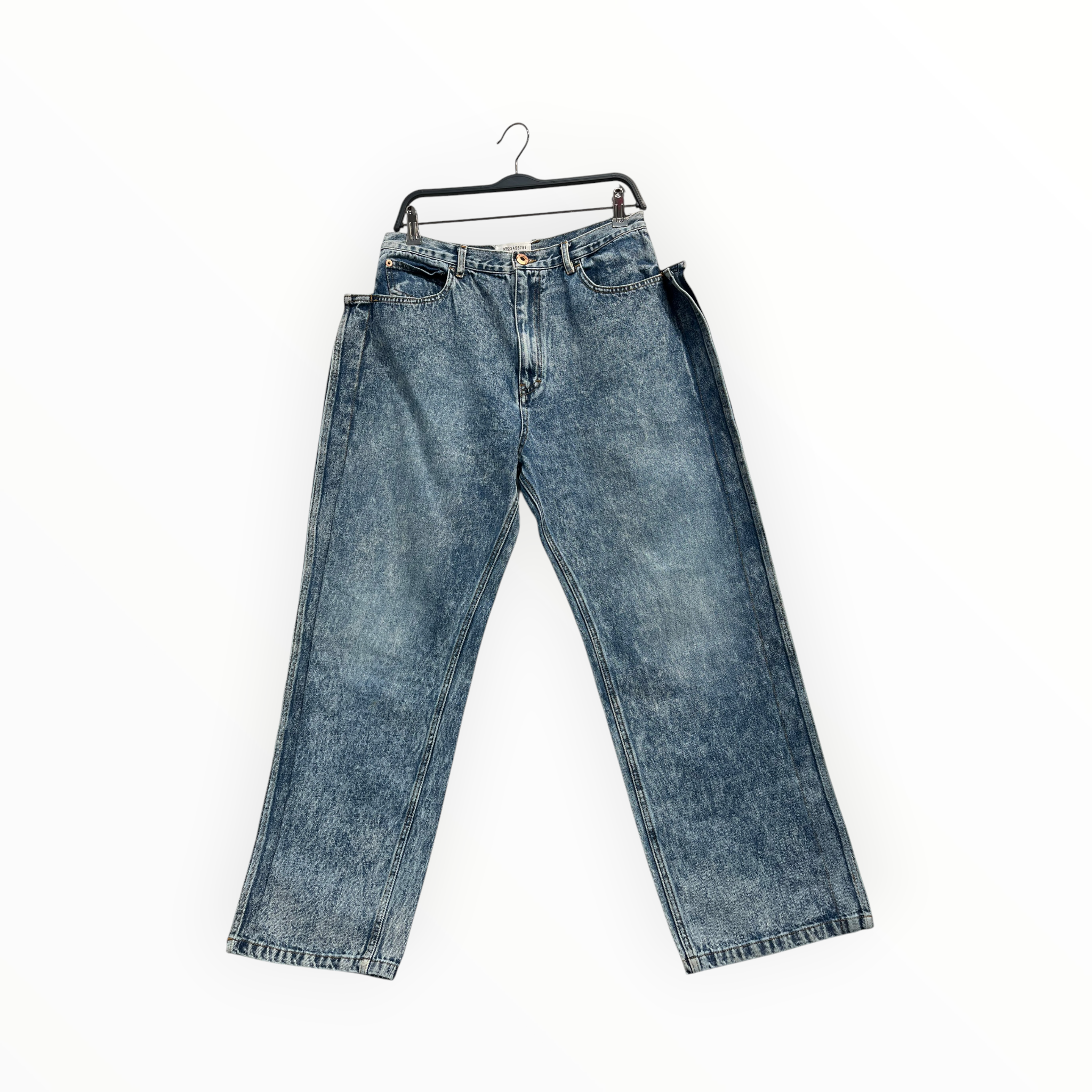 Maison Margiela/Bottoms/28/Cotton/BLU/aciud wash view 1