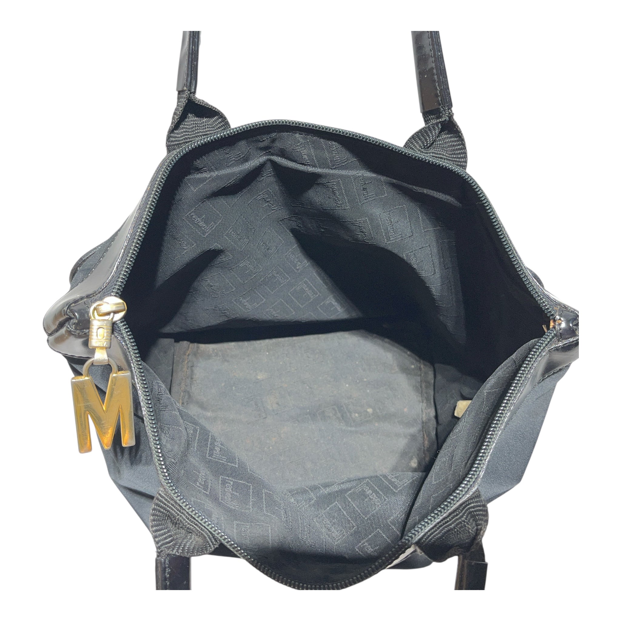 MOSCHINO/Hand Bag/Nylon/BLK/Peace Love A Smiley Gold view 5