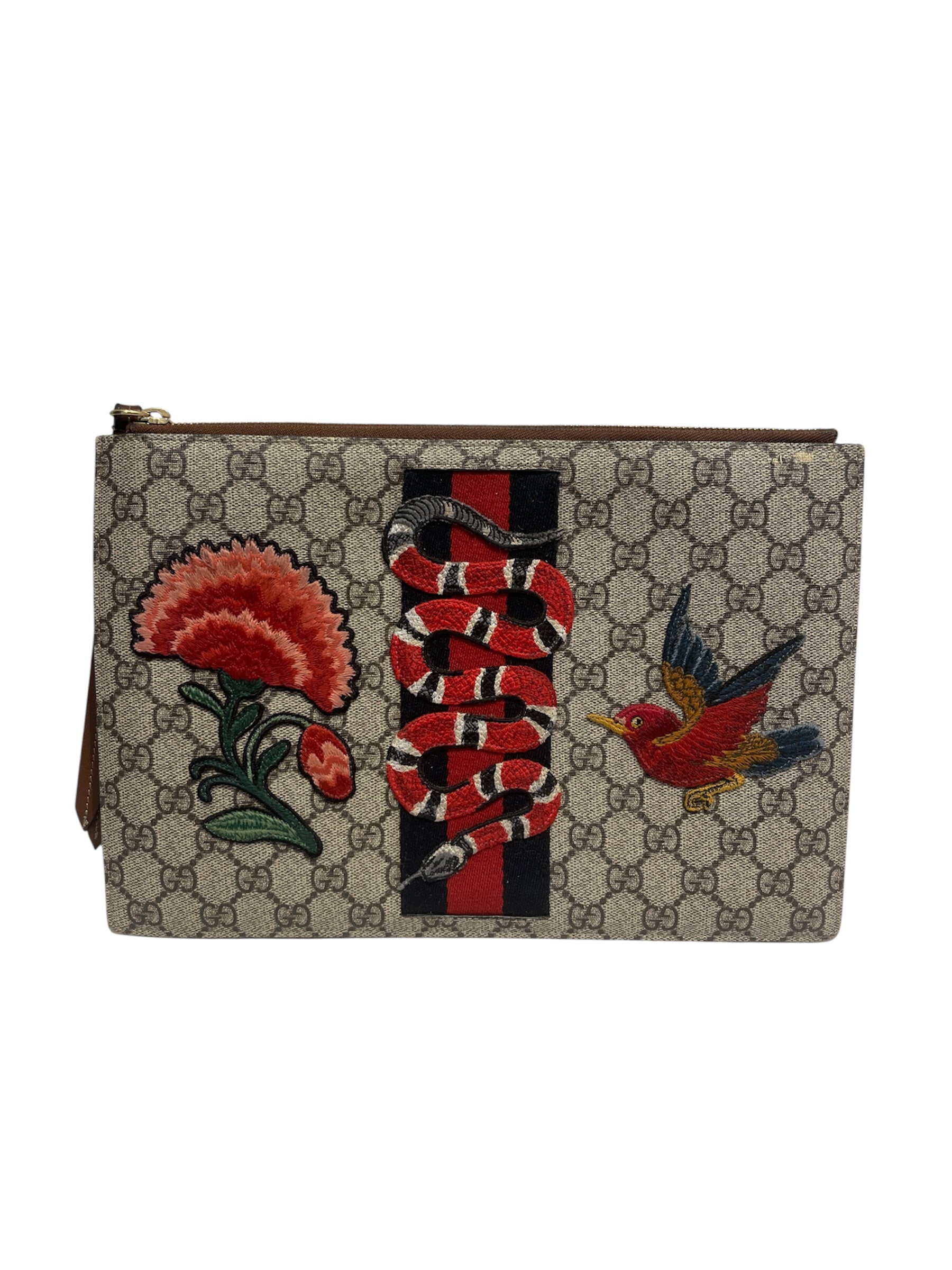 GUCCI/Clutch Bag/Monogram/CML/FLWRSNKBRD view 1