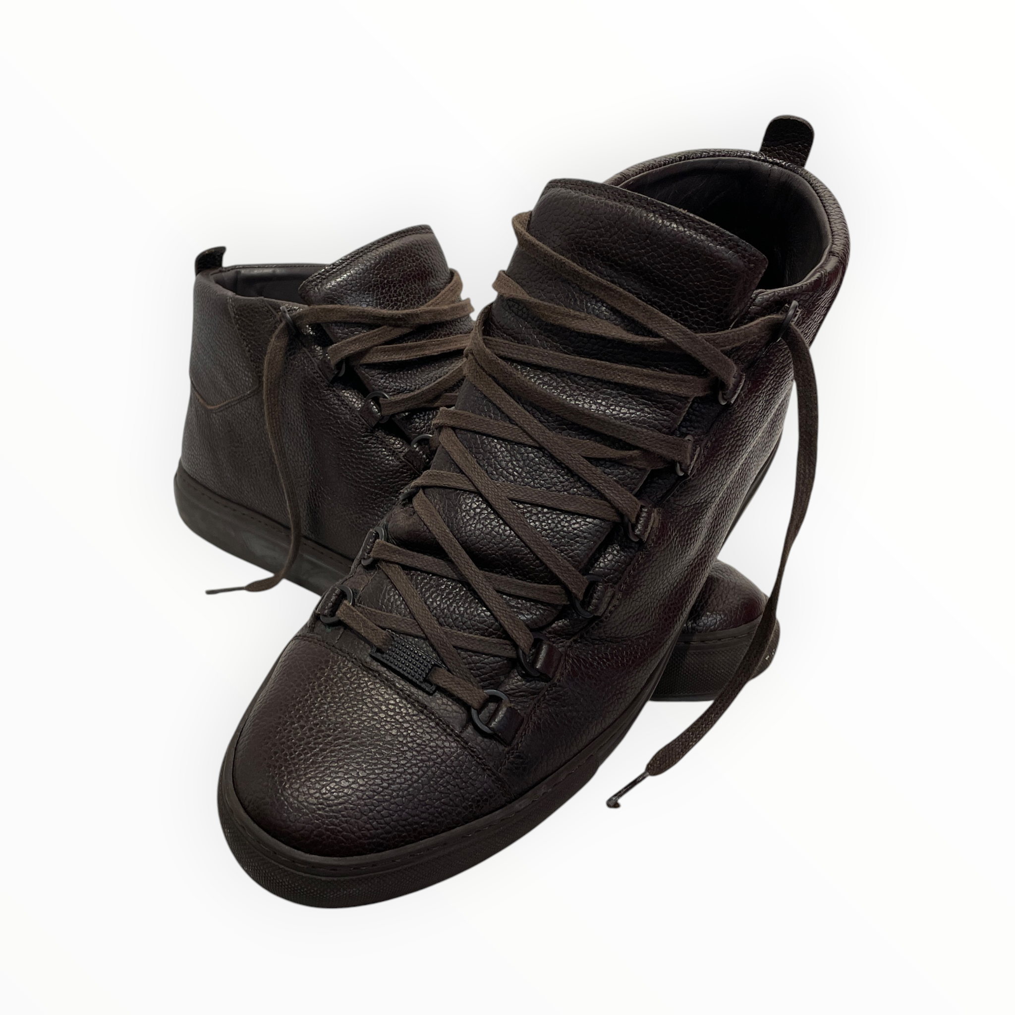 BALENCIAGA/Hi-Sneakers/EU 46/Leather/BRW/Arena High Top view 3