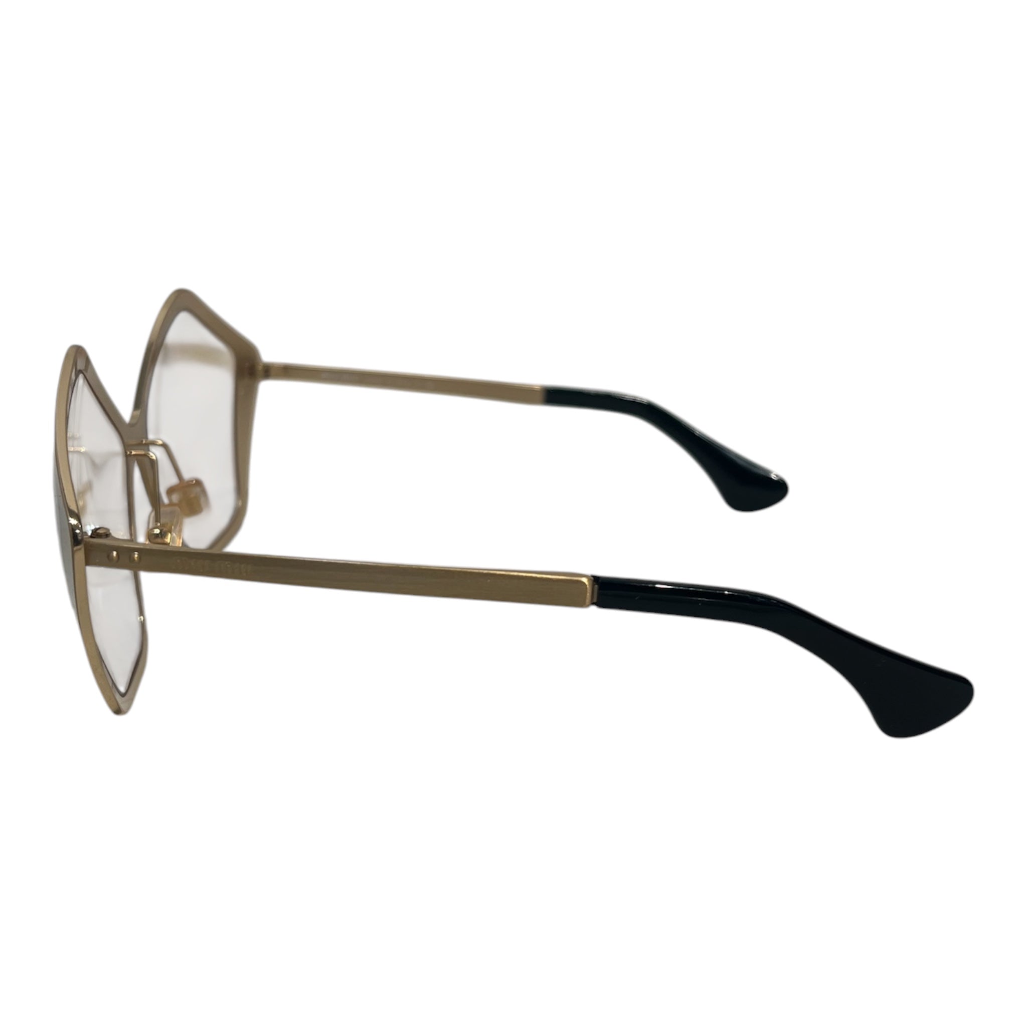 MIU MIU/Sunglasses/Metal/GLD/L's/PENTAGON CLEAR LENSE BRUSHED view 3