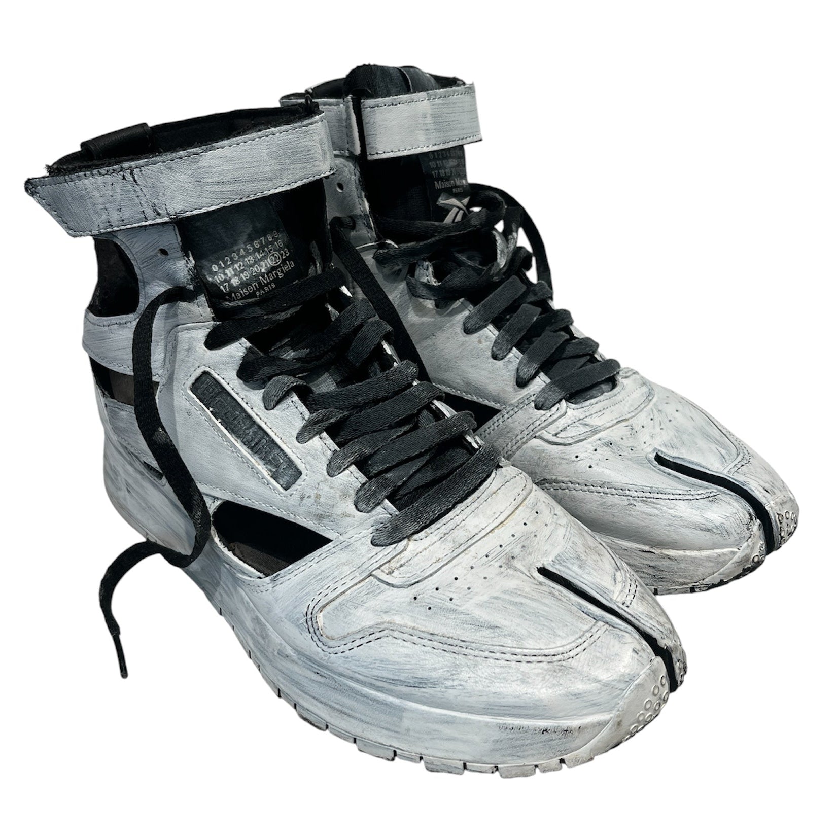 Maison Margiela/Hi-Sneakers/US 9/Leather/WHT/PAINTEDHIGHTABIHOLES view 1