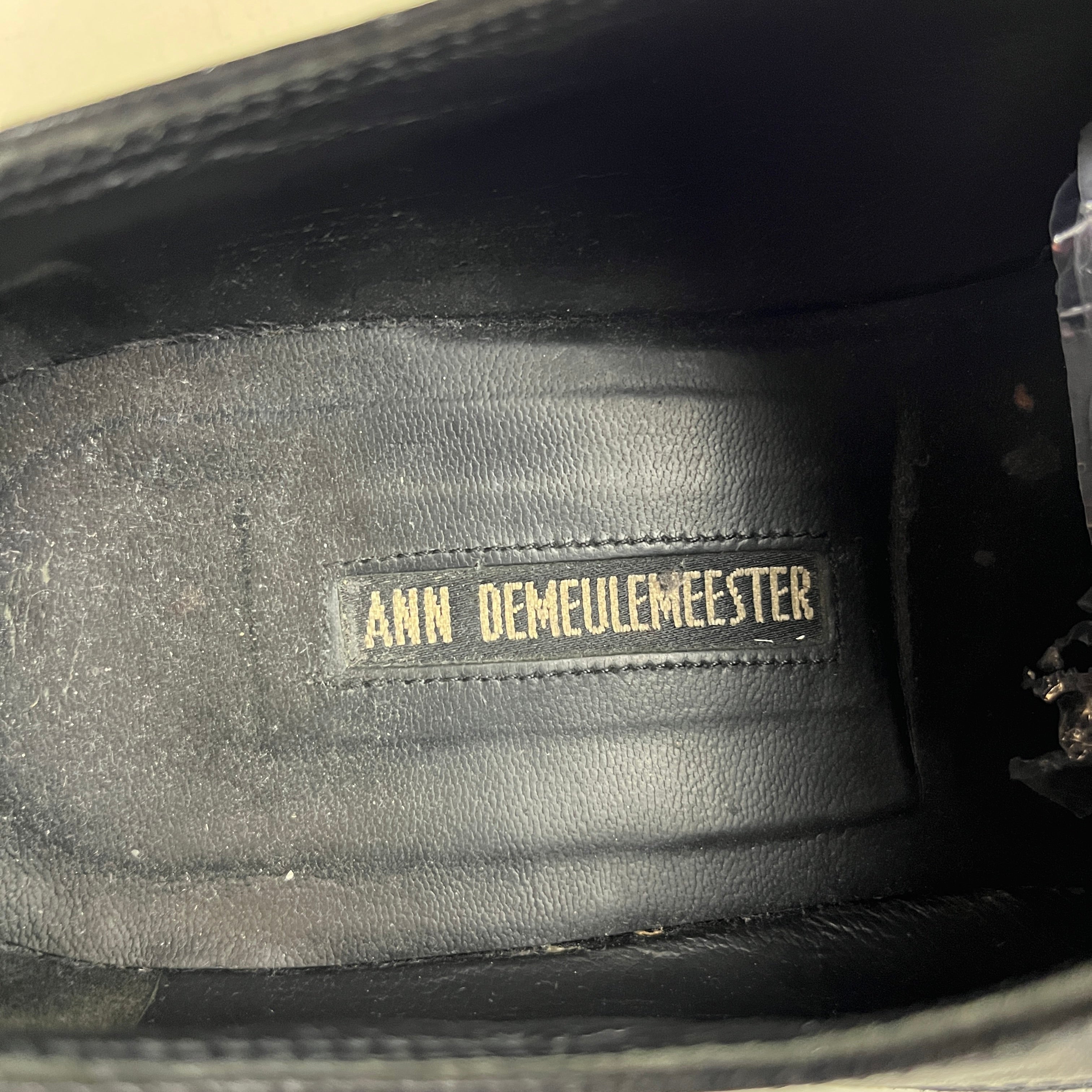 ANN DEMEULEMEESTER/Loafers/EU 43.5/Leather/BLK/BLACK LACES view 3