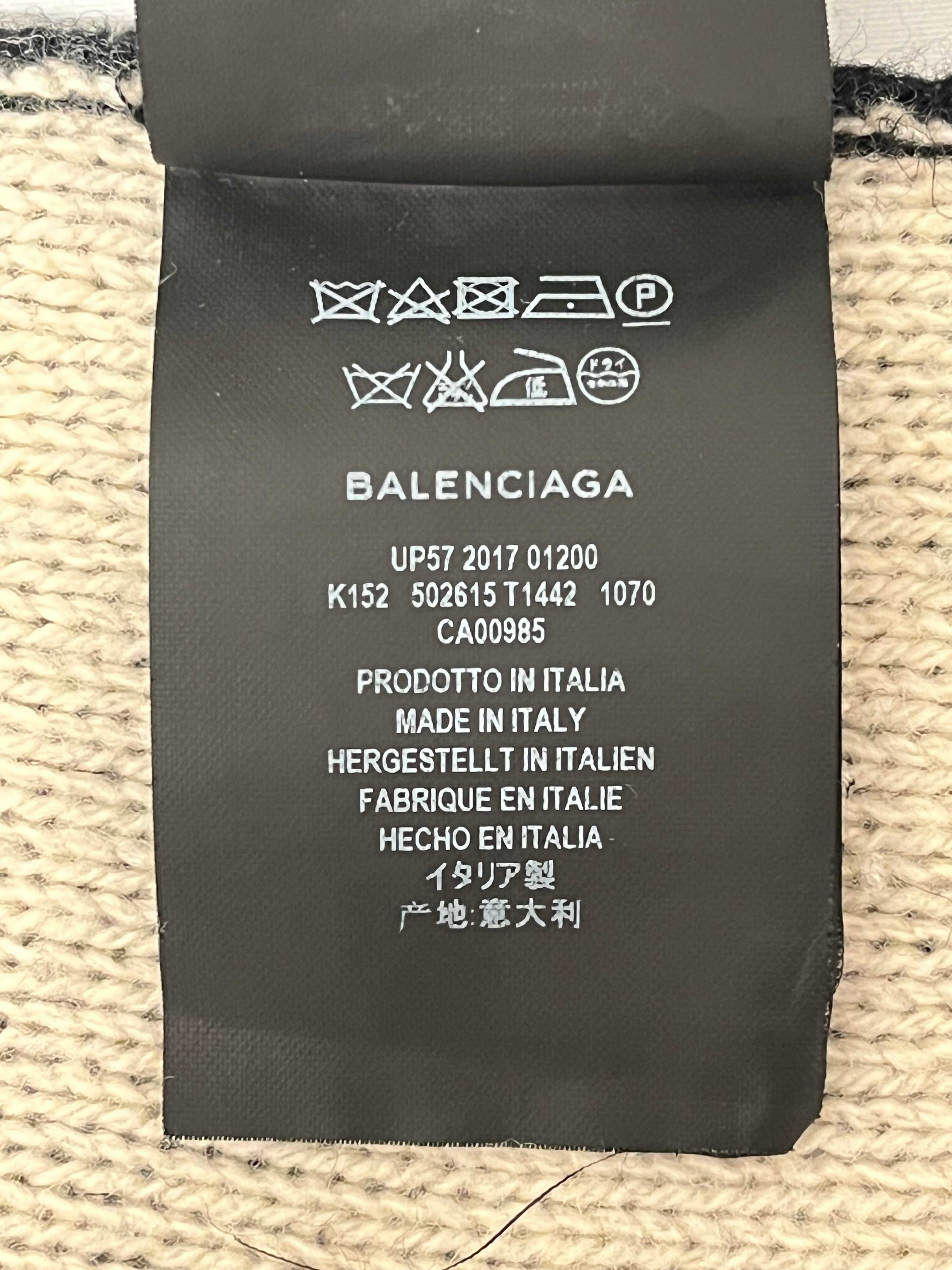BALENCIAGA/Heavy Cardigan/36/Graphic/Wool/BLK/ARCHETYPES DIAGONAL LOGO HOODI view 4