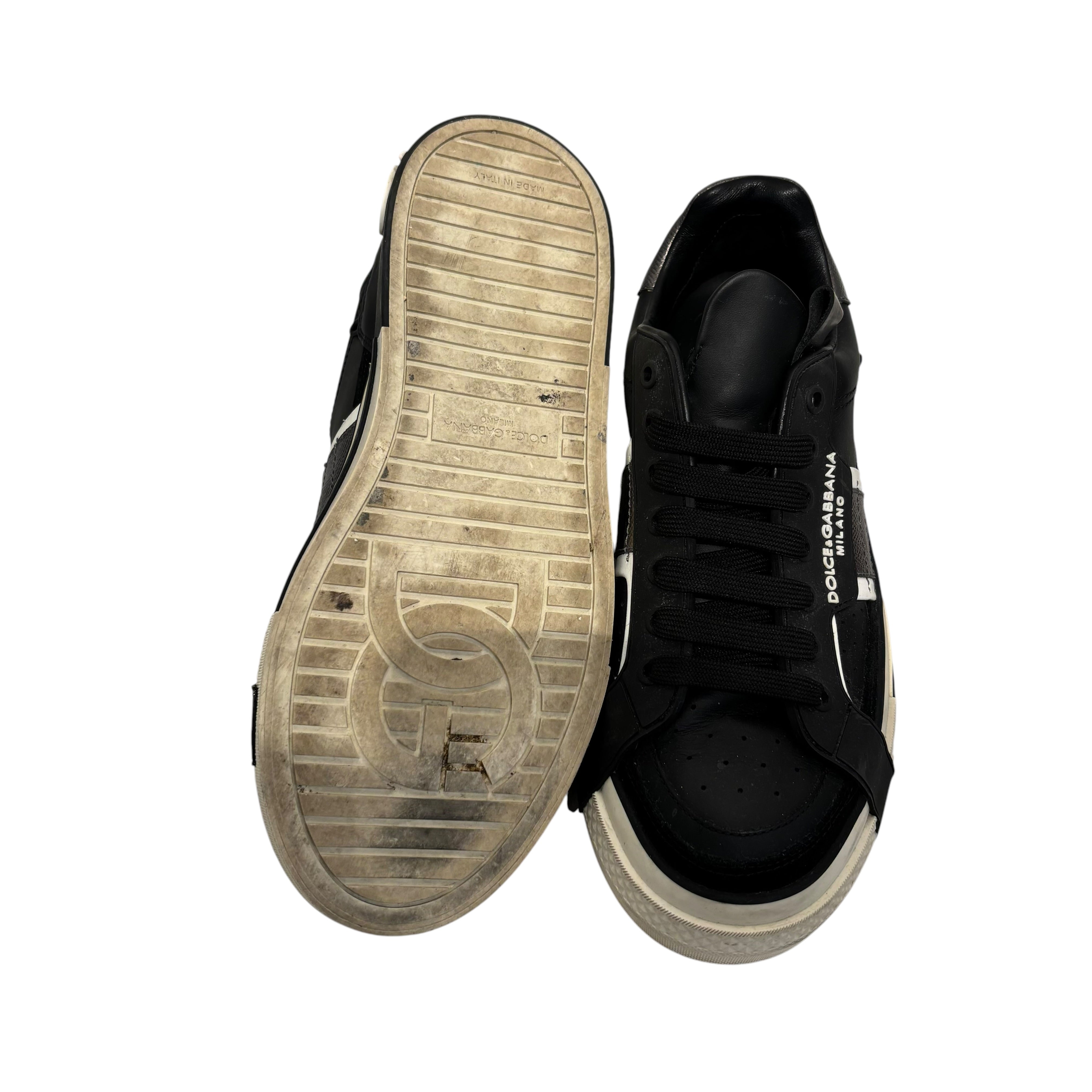 DOLCE&GABBANA/Low-Sneakers/US 8/Leather/BLK/ view 4