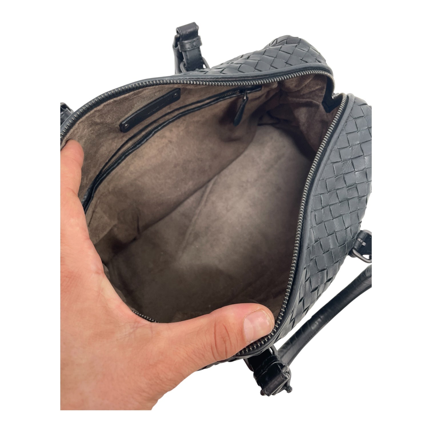 BOTTEGA VENETA/Hand Bag/Leather/BLK/WOVEN MINI DUFFLE view 6