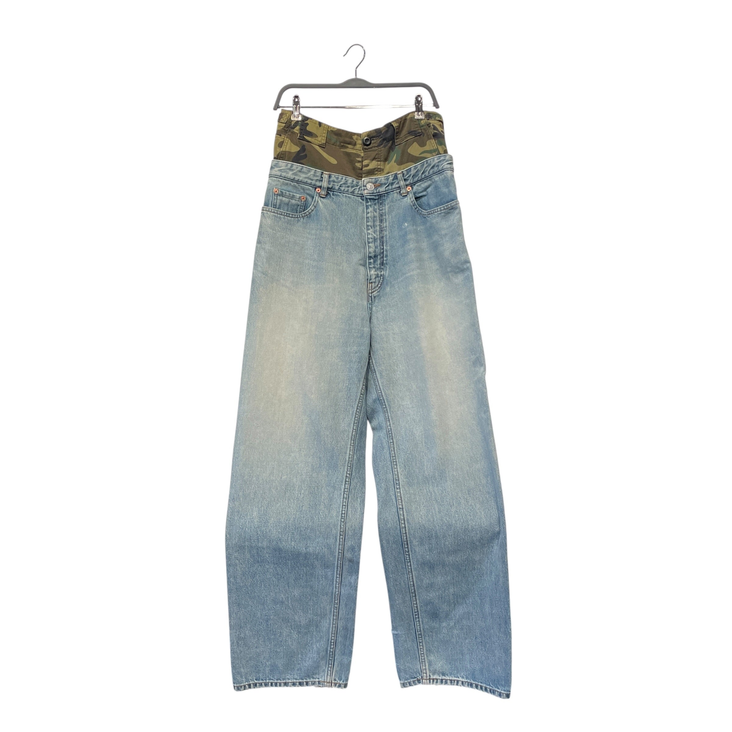 BALENCIAGA/Pants/S/Denim/BLU/CAMO DOUBLE WAIST view 1
