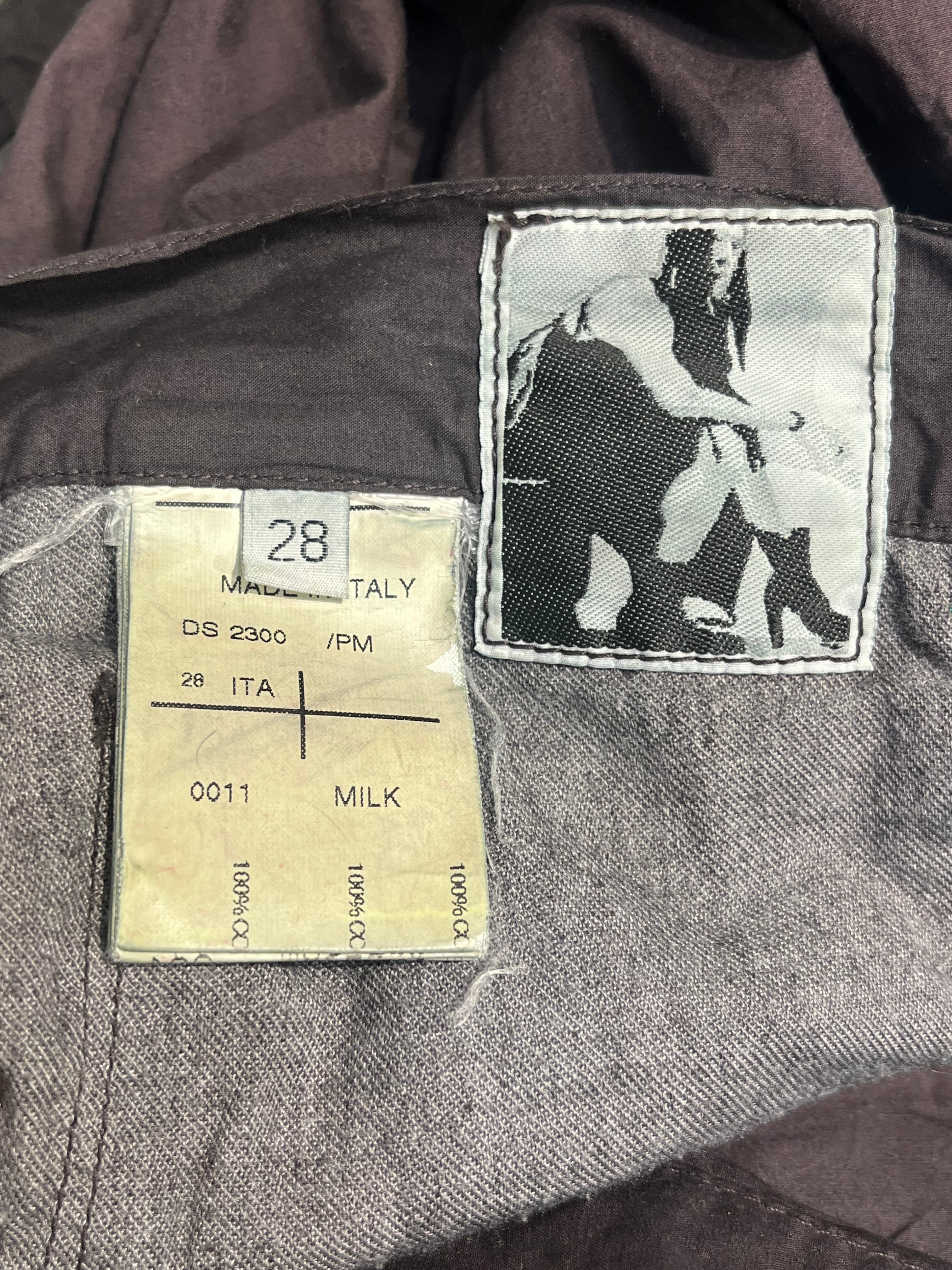 RICK OWENS DRKSHDW/Straight Pants/28/Cotton/GRY/PPL GRY FADE/ DRKSHDW TASSLE view 3