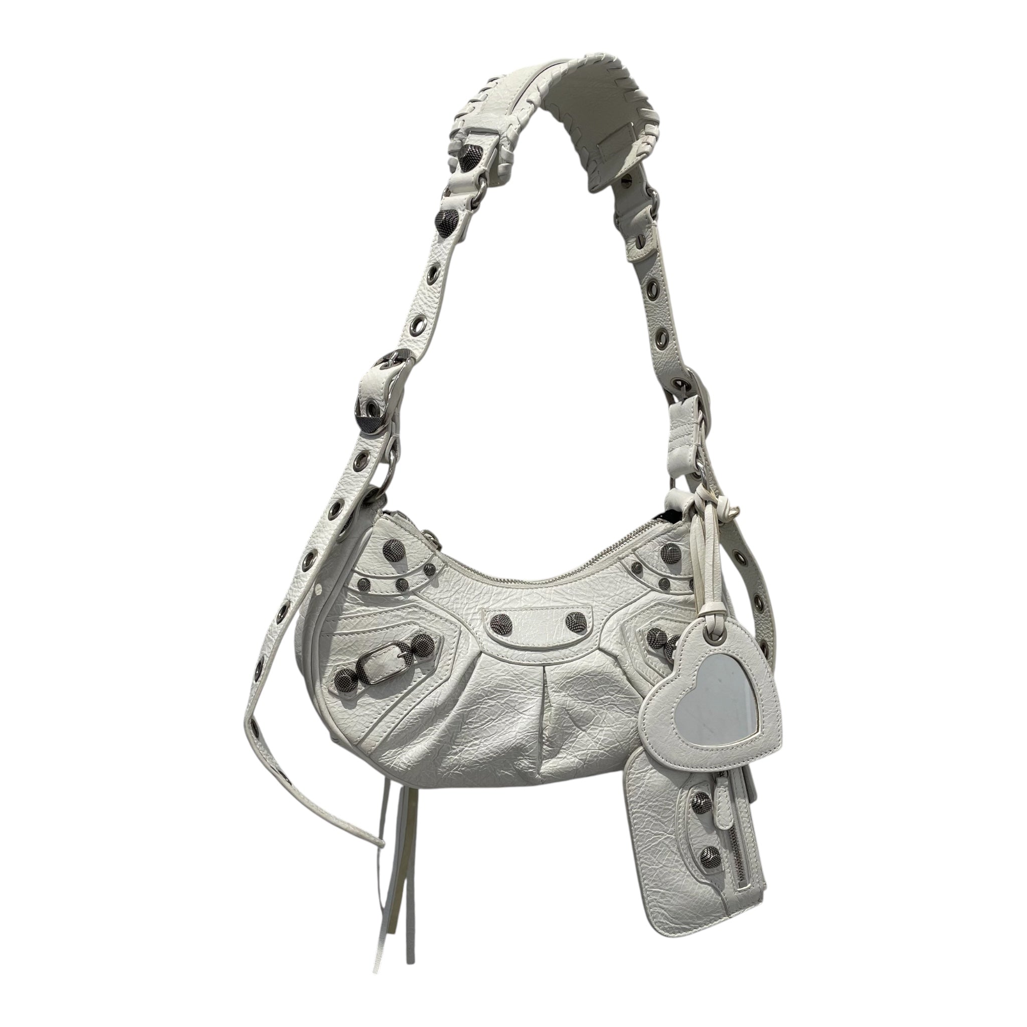 BALENCIAGA/Hand Bag/Leather/WHT/CAGOLE WRINKLED LEATHER view 1