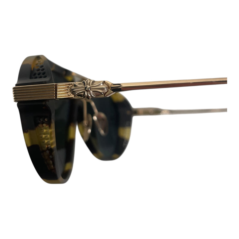 CHROME HEARTS/Sunglasses/Stripe/Tortoiseshell Pattern/GLD/HUGH JAYNUS