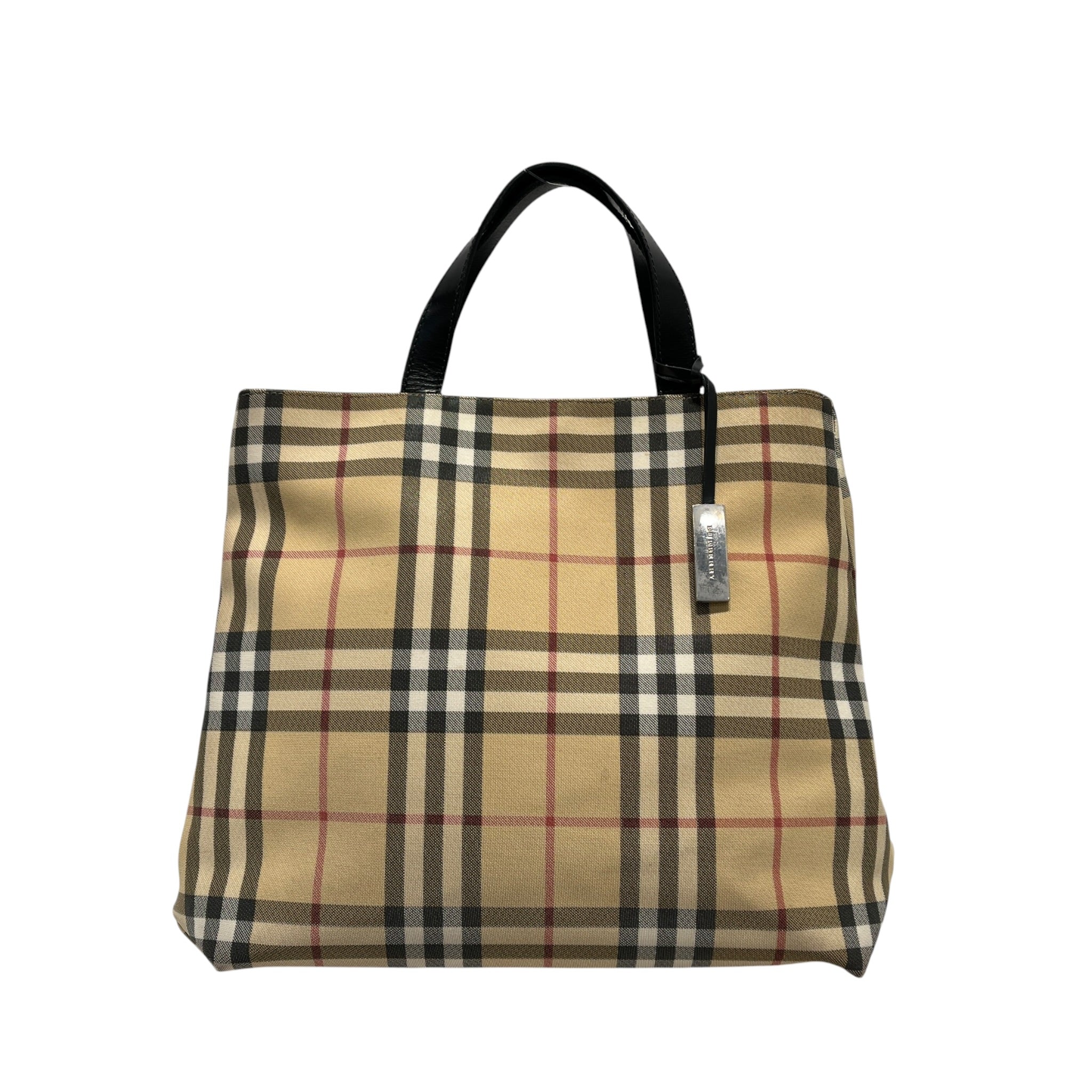 BURBERRY LONDON/Tote Bag/Plaid/BEG/VINTAGE CHECK TOTE view 1