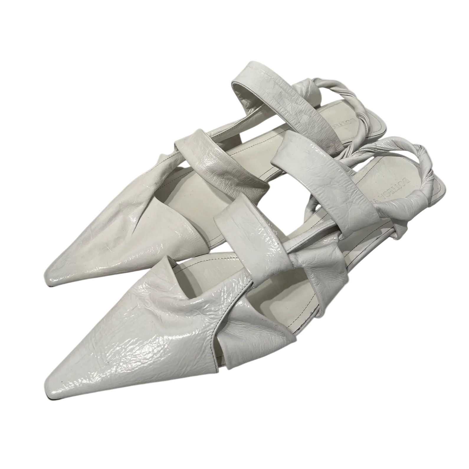 BOTTEGA VENETA/Heels/EU 40/Leather/WHT/POINTED TOE KITTEN HEEL view 2