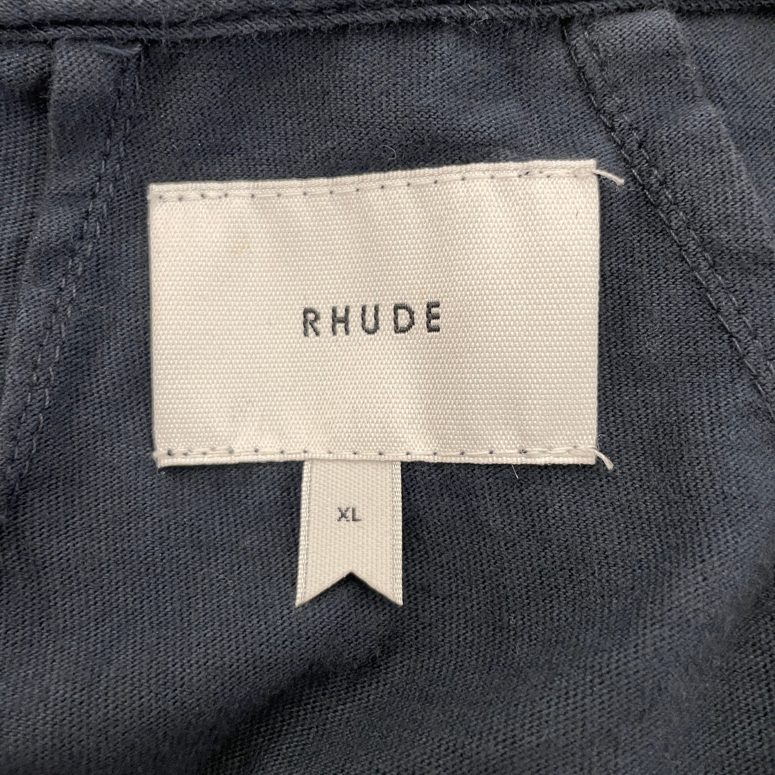 RHUDE/T-Shirt/XL/Cotton/NVY/east hampton view 3