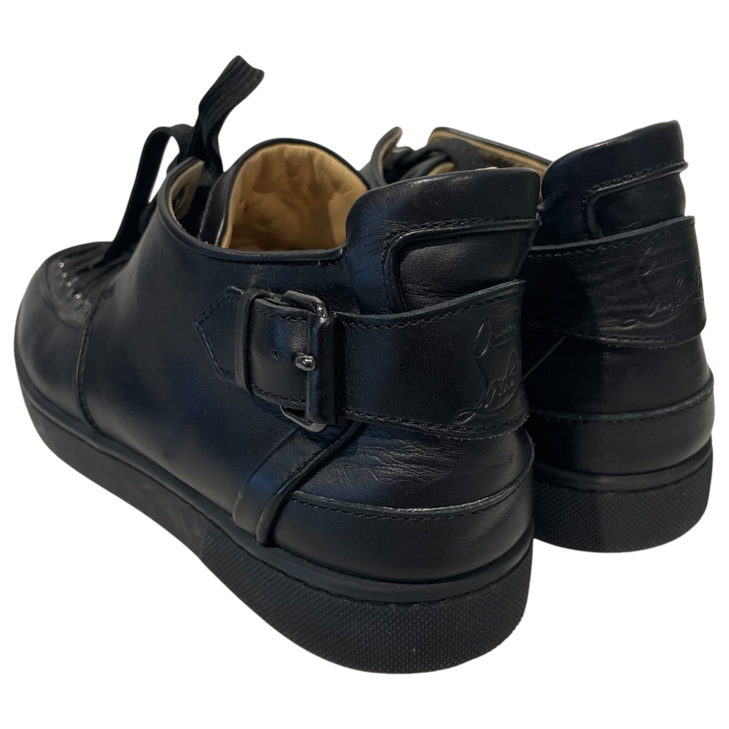 Christian Louboutin/Low-Sneakers/EU 42/Leather/BLK/Alifie Black Leather view 2